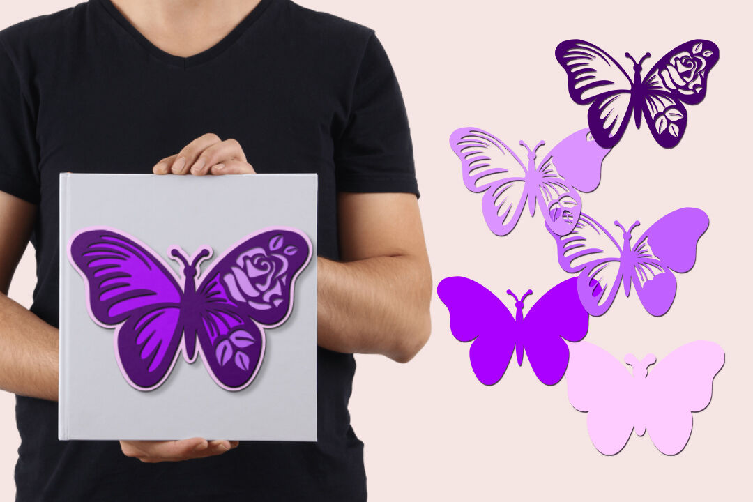 3D Butterflies. Craft.Cricut SVG. By Svetlana