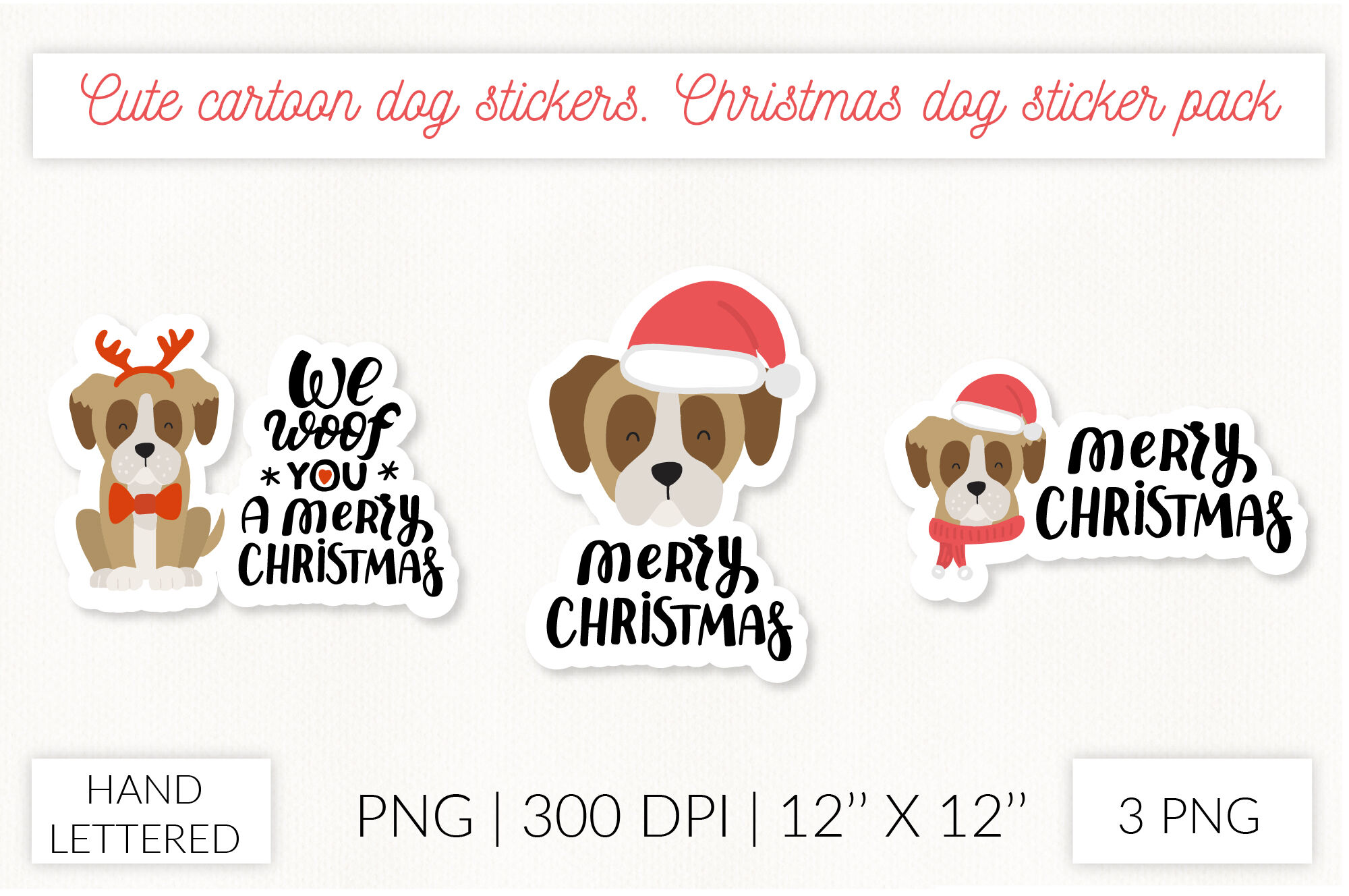 Christmas Boxer Dog - Funny Holiday Puppy Gift' Sticker