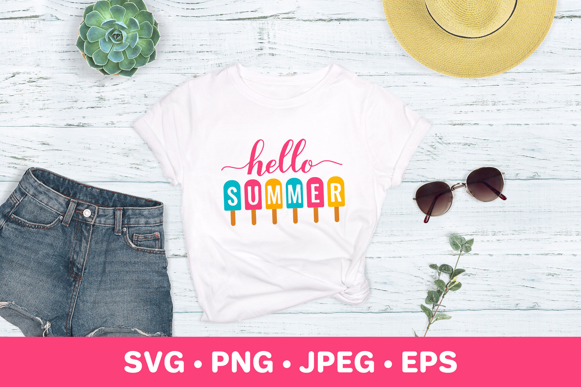 Hello summer SVG. Ice cream SVG. Funny summer sign By LaBelezoka ...