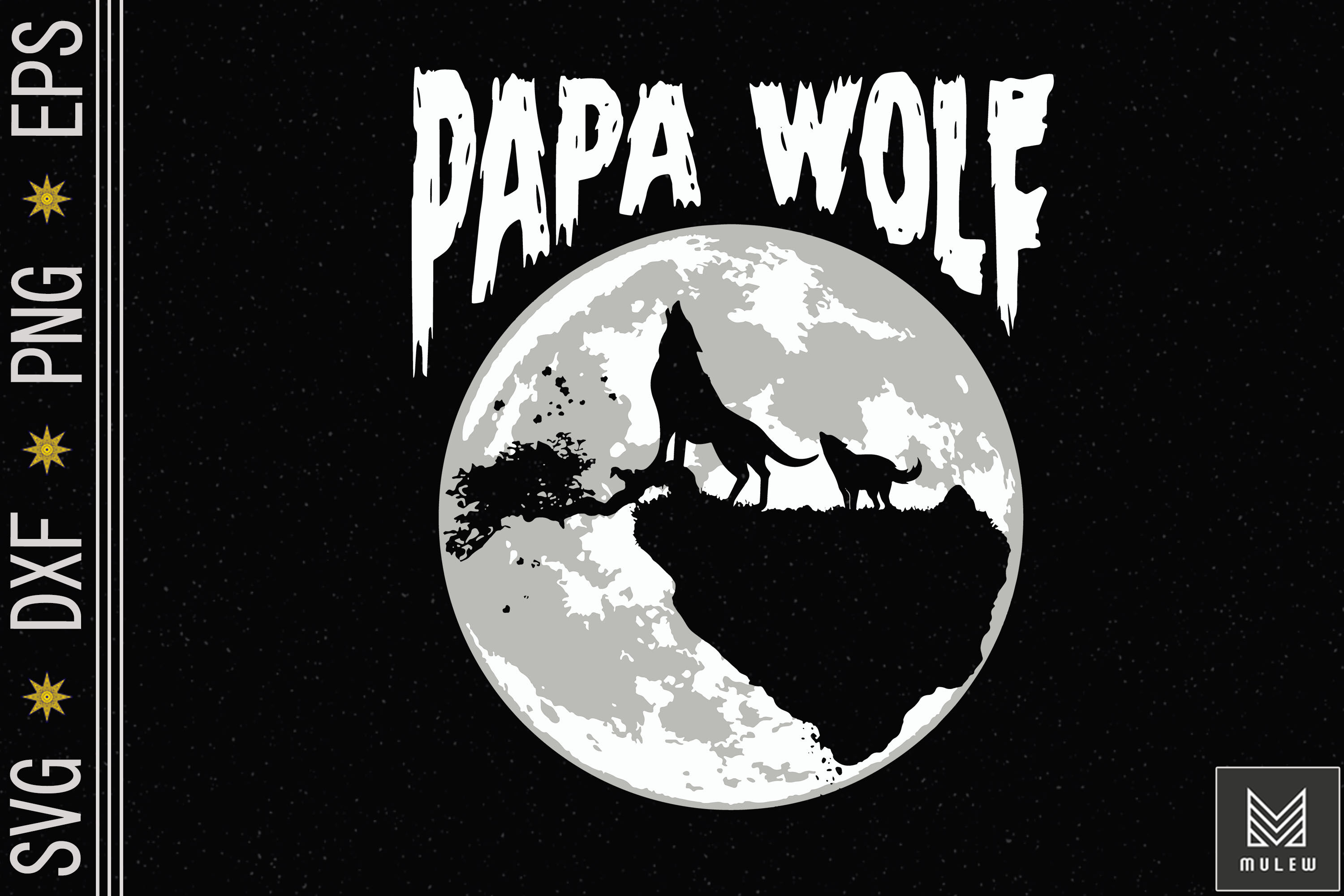 Papa Wolf Happy Fathers Day By Mulew Art | TheHungryJPEG