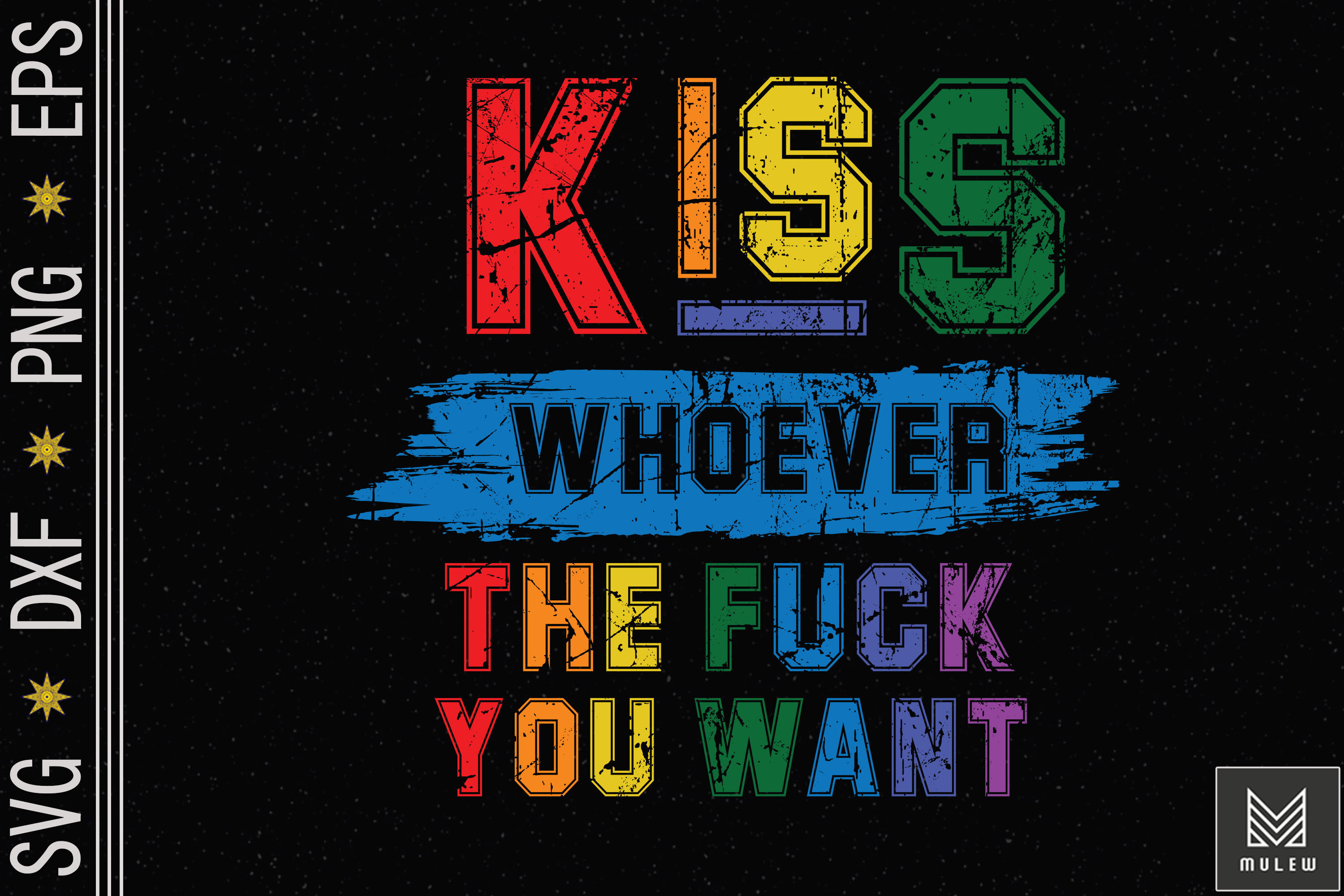 Kiss Whoever The Puck You Want LGBT By Mulew Art | TheHungryJPEG