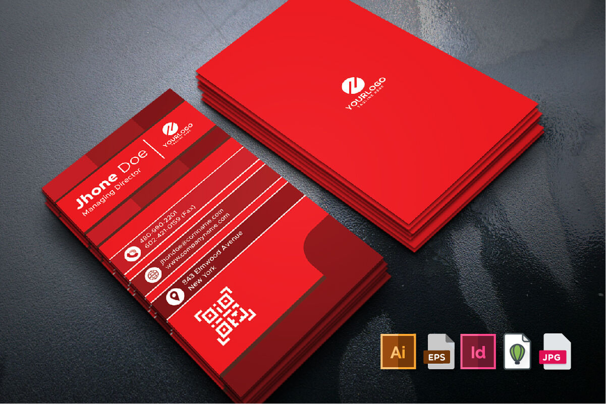 Creative Portrait Business Card Template By M9 Design TheHungryJPEG
