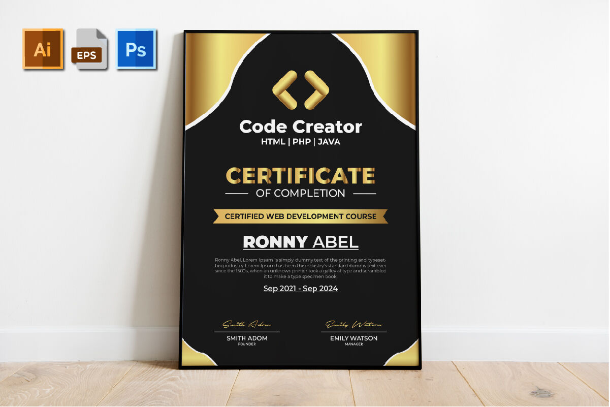 modern certificate design