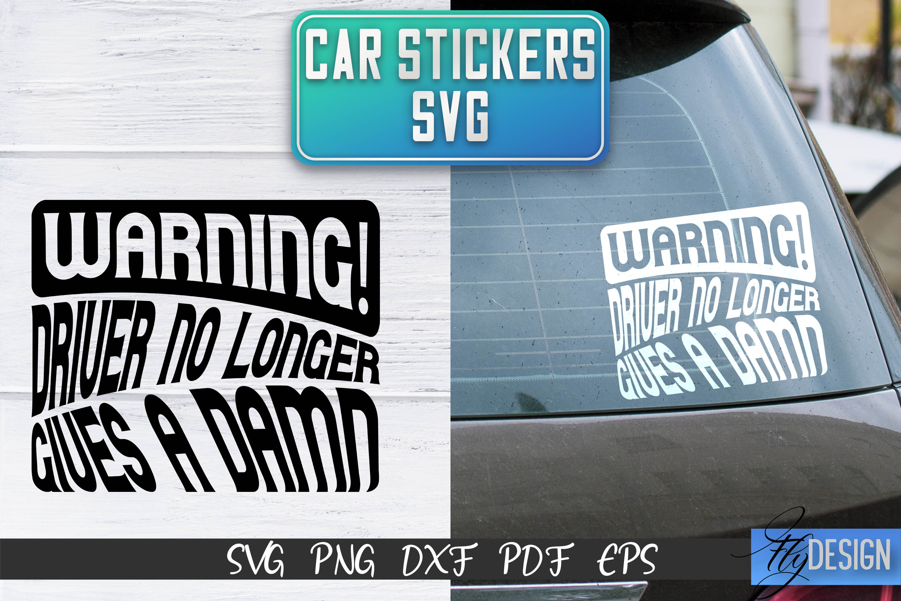 Funny Car Decals SVG
