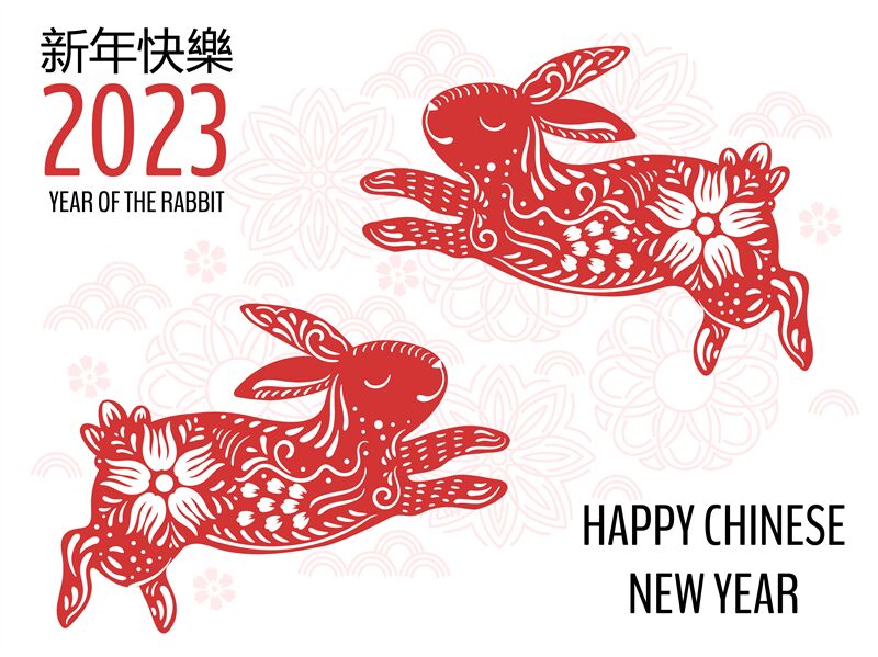 Happy chinese new year 2023 year of the rabbit