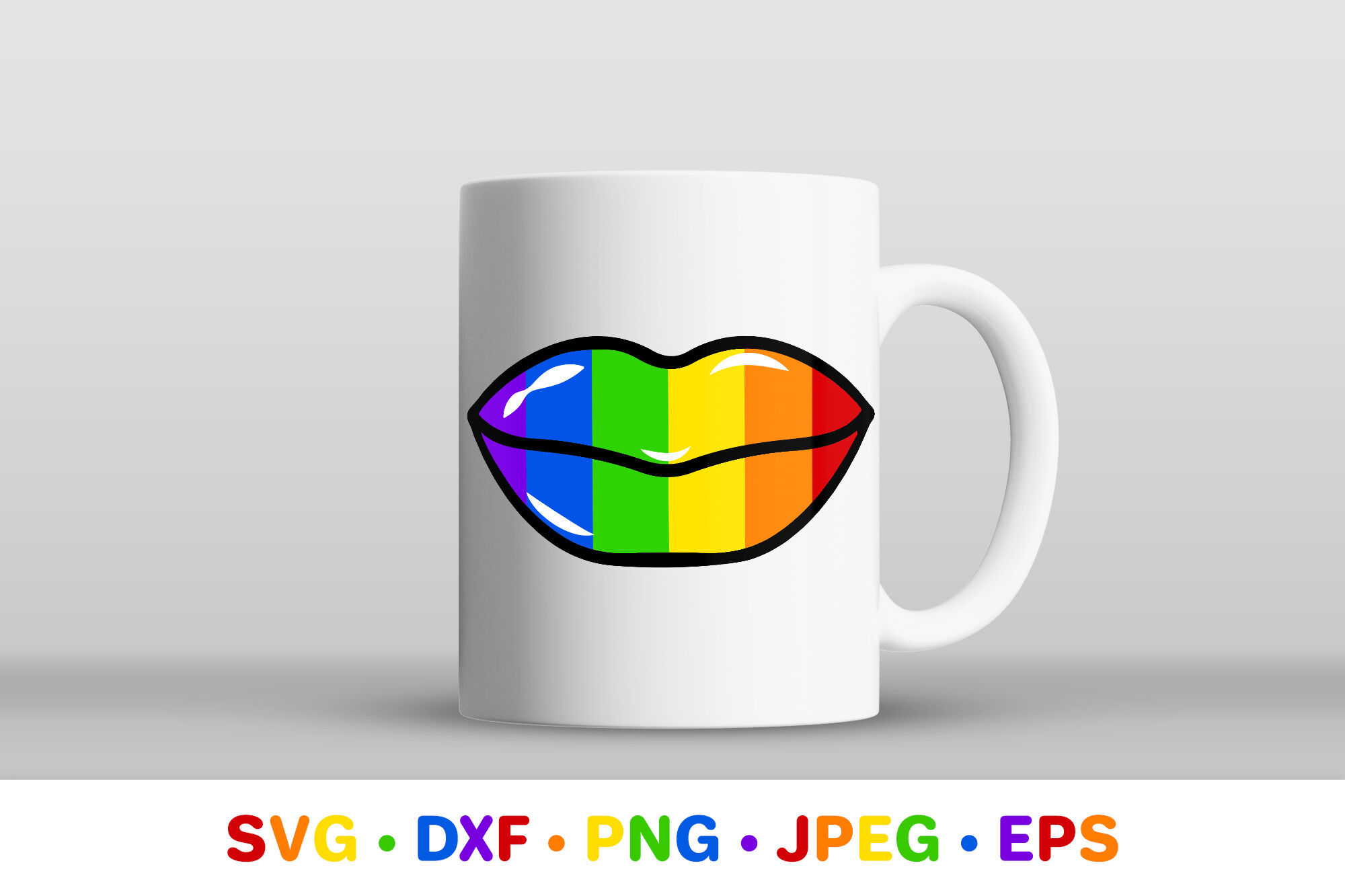 Lgbt Pride Lips, Svg Vector Illustrations - free svg files for cricut