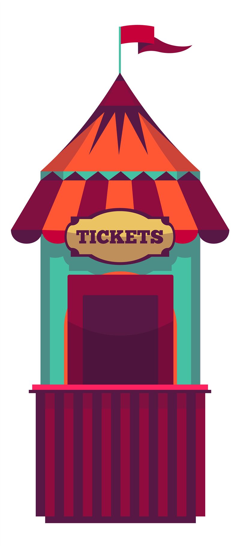 Carnival Ticket Booth Kit