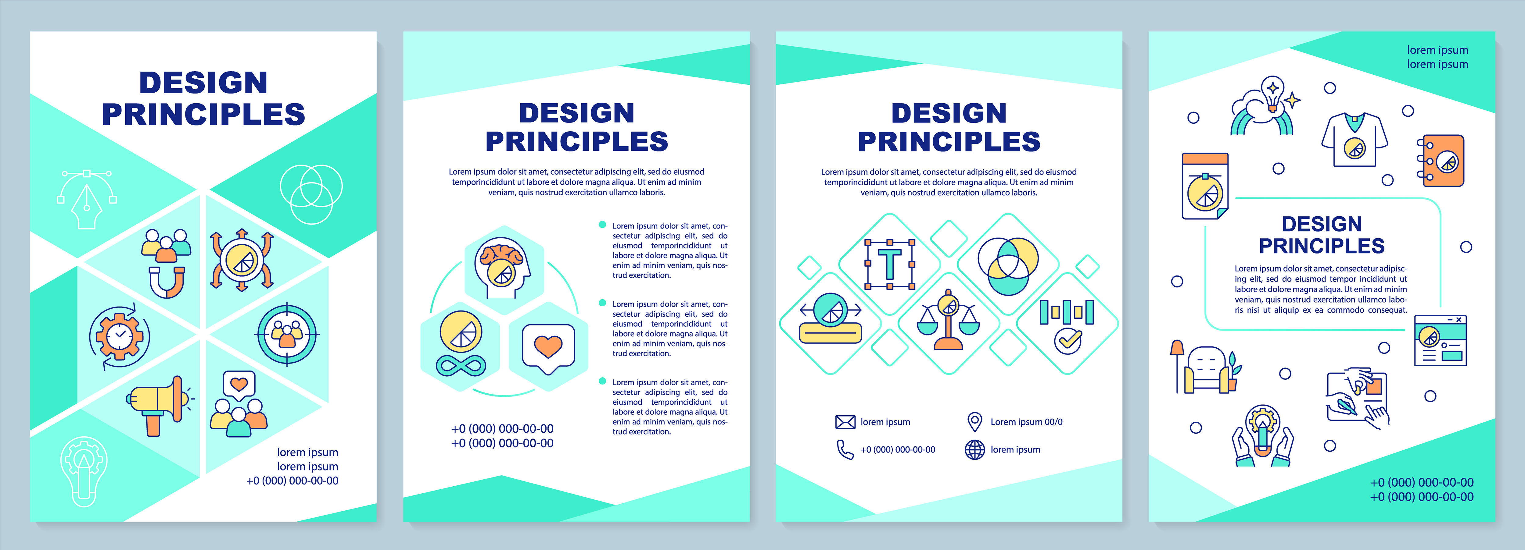 Design principles mint brochure template By bsd art factory TheHungryJPEG