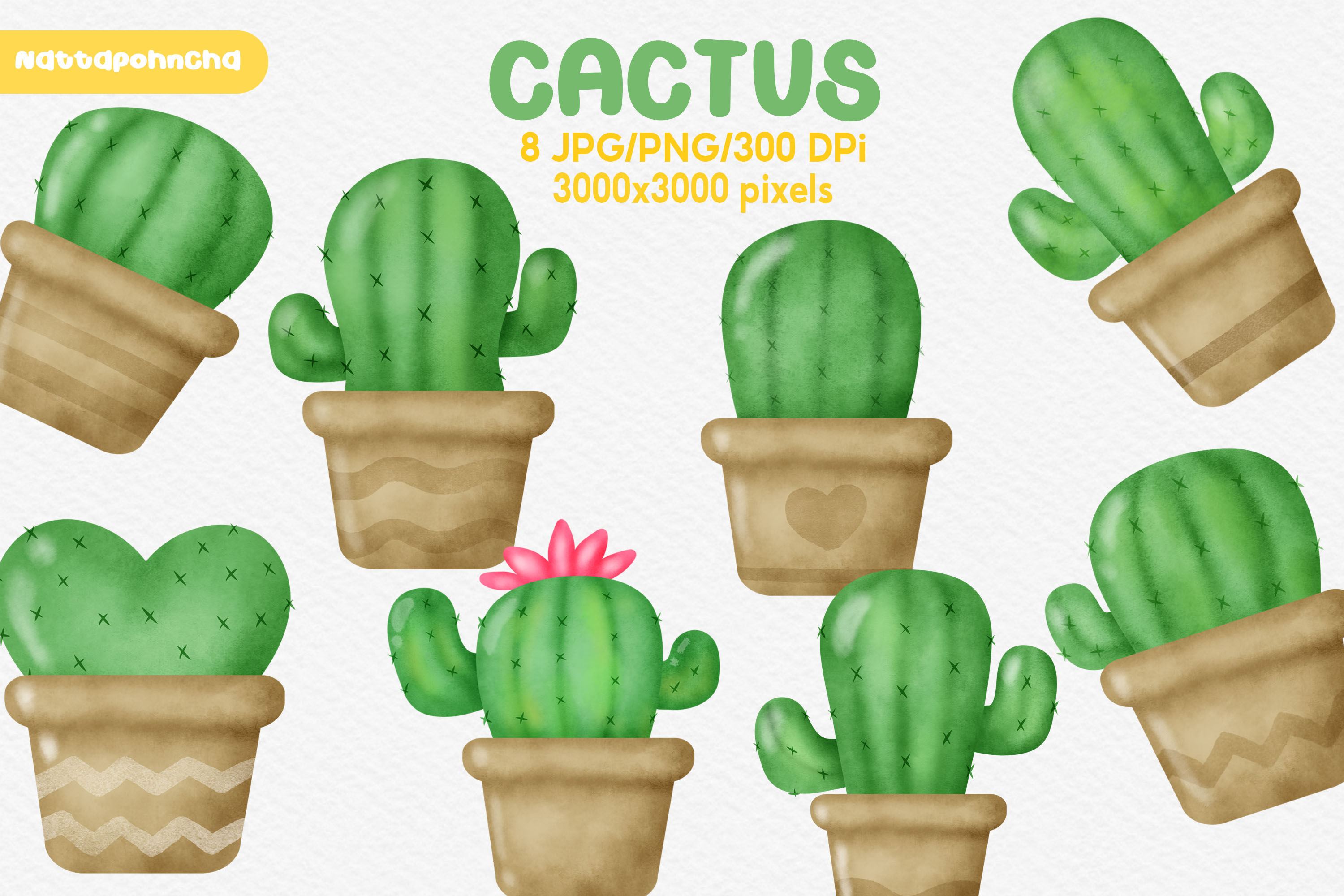 Cactus Clipart Transparent PNG Hd, Cactus Icon Design Illustration