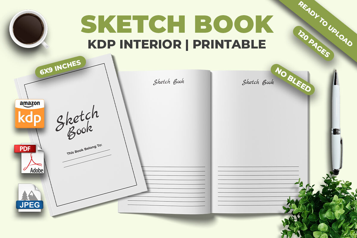 Kids Sketchbook KDP Interior By M9 Design