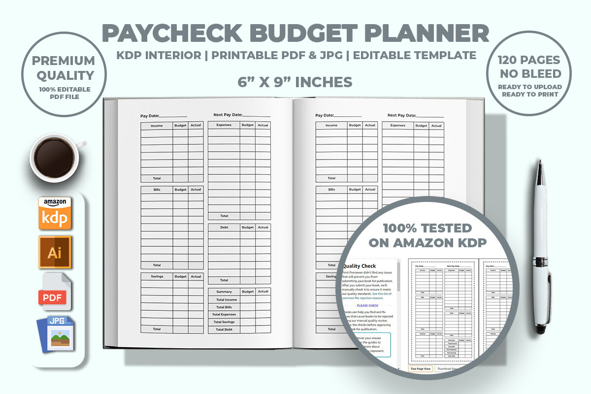 Budget Planner Kdp Interior 100 Pages Graphic by BEST KDP