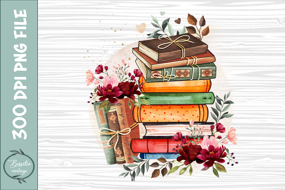 Floral Book Flowers Sublimation By Pecgine TheHungryJPEG