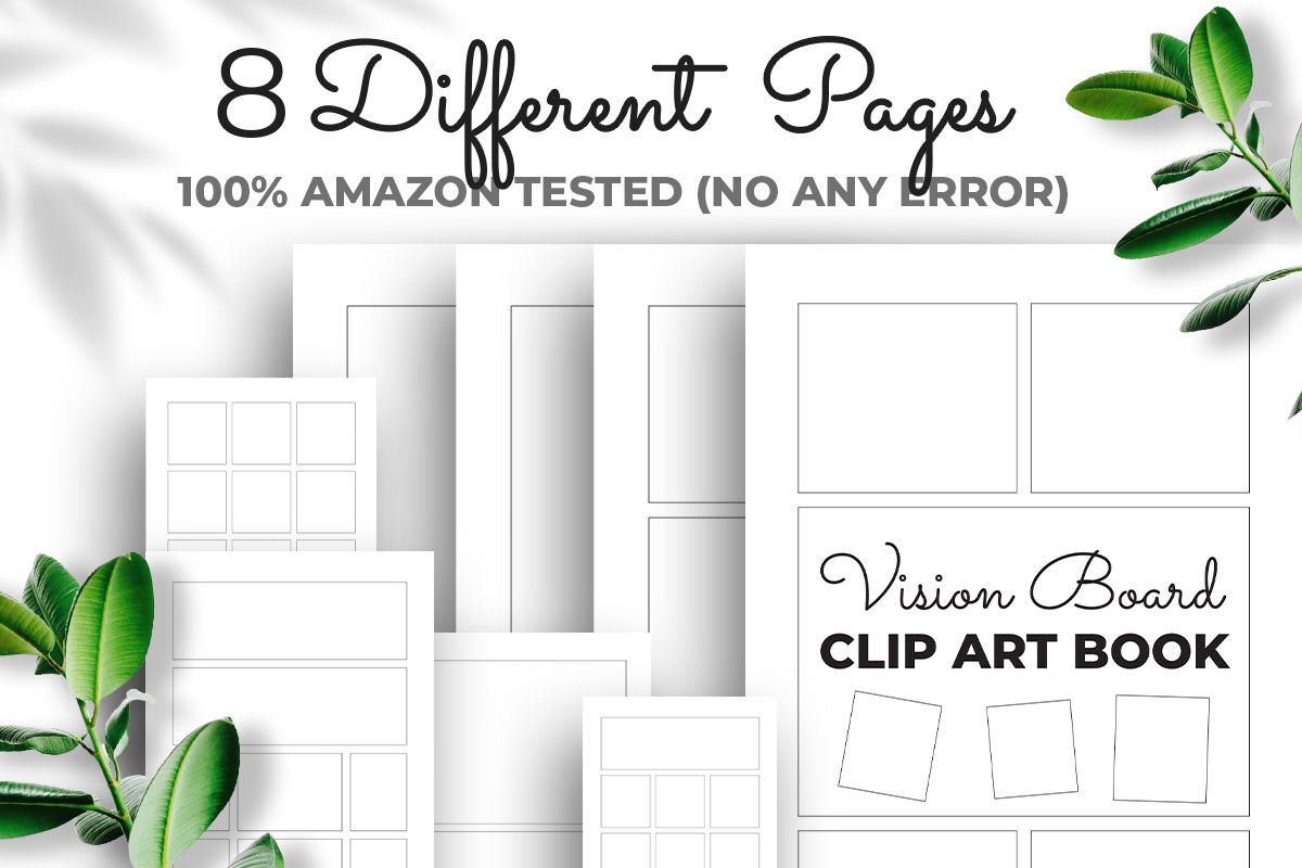 Vision Board Clip Art Book KDP Interior By M9 Design