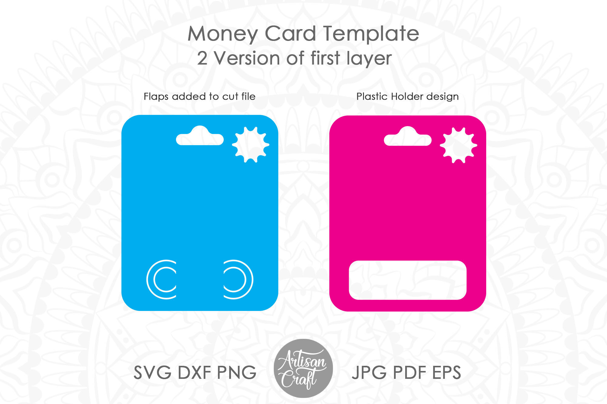 Money card template, money card SVG, lip balm pouch money holder By