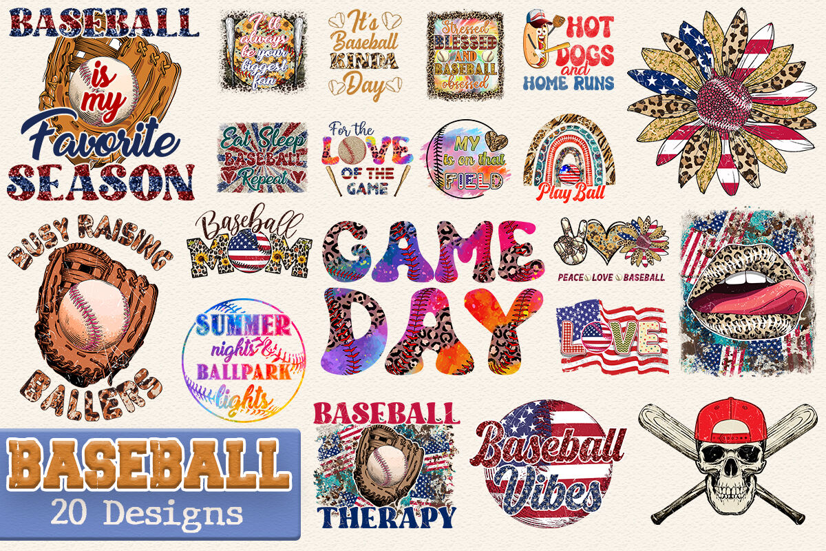 Baseball t-shirt design bundle - Buy t-shirt designs