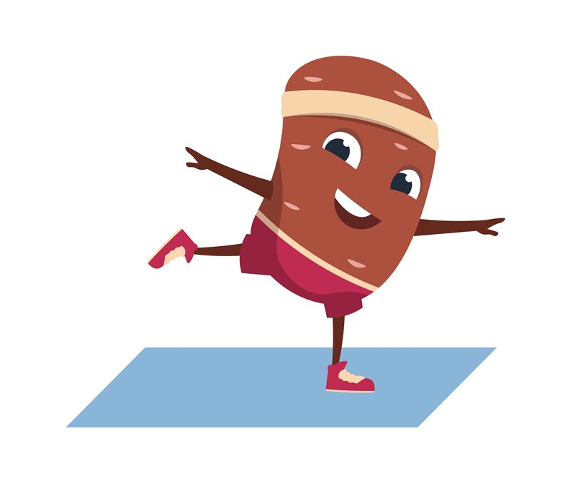 Cartoon potato. Funny vegetable character doing exercises. Yoga poses. By  SpicyTruffel | TheHungryJPEG