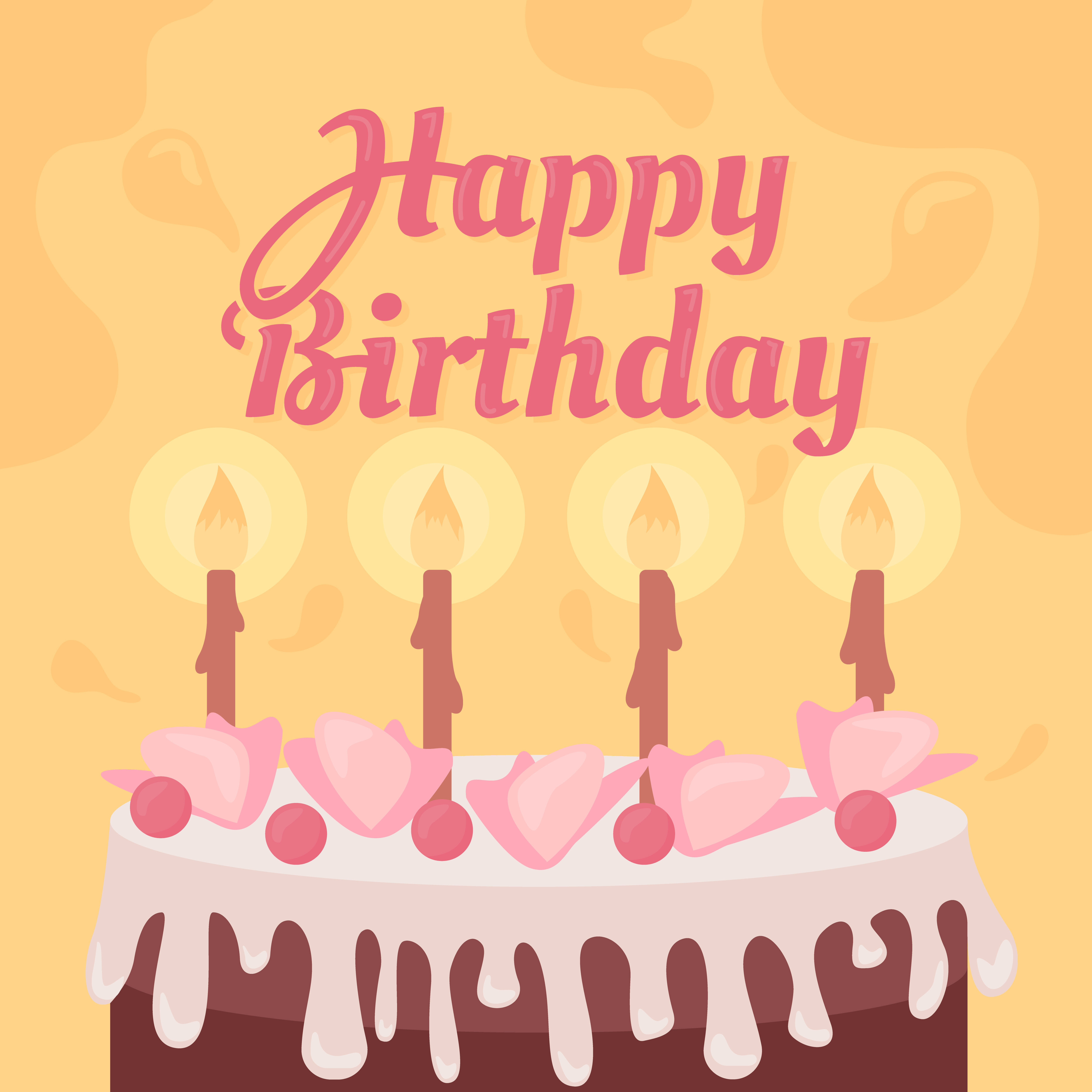 Happy birthday greeting card template By ntl-studio | TheHungryJPEG