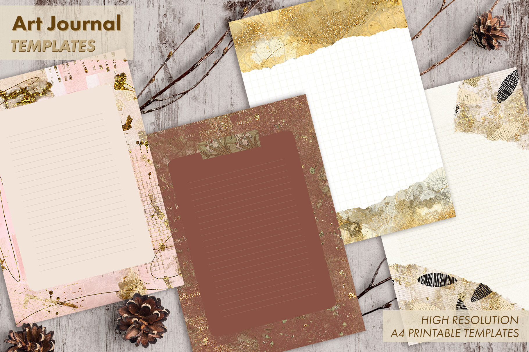 Art Journal Templates By LuOtero