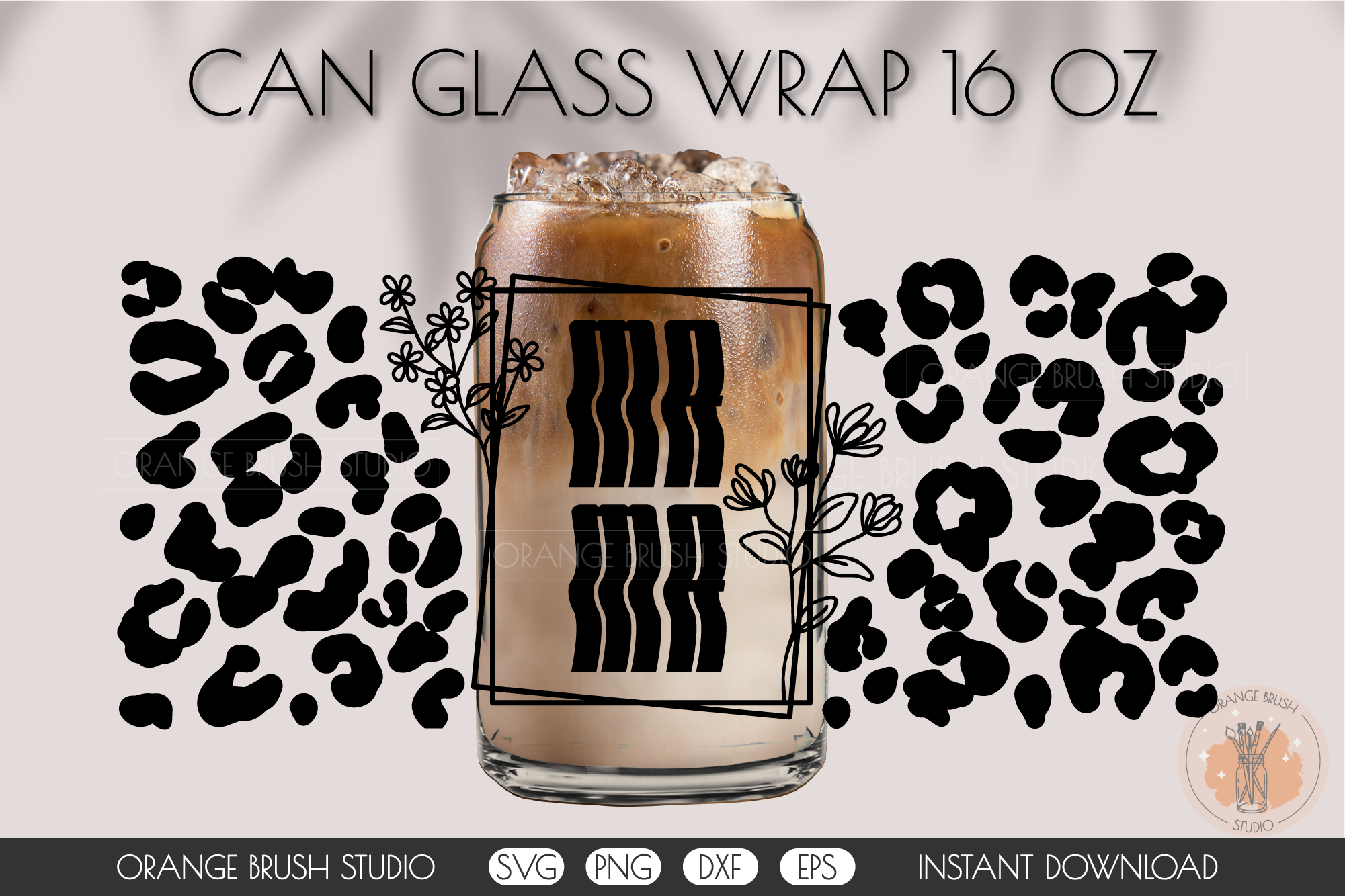 16oz Libbey Glass Can Mockup - Digital Download Glass Mockup - Wrap Libbey  Mock Up - Glass cup can Template