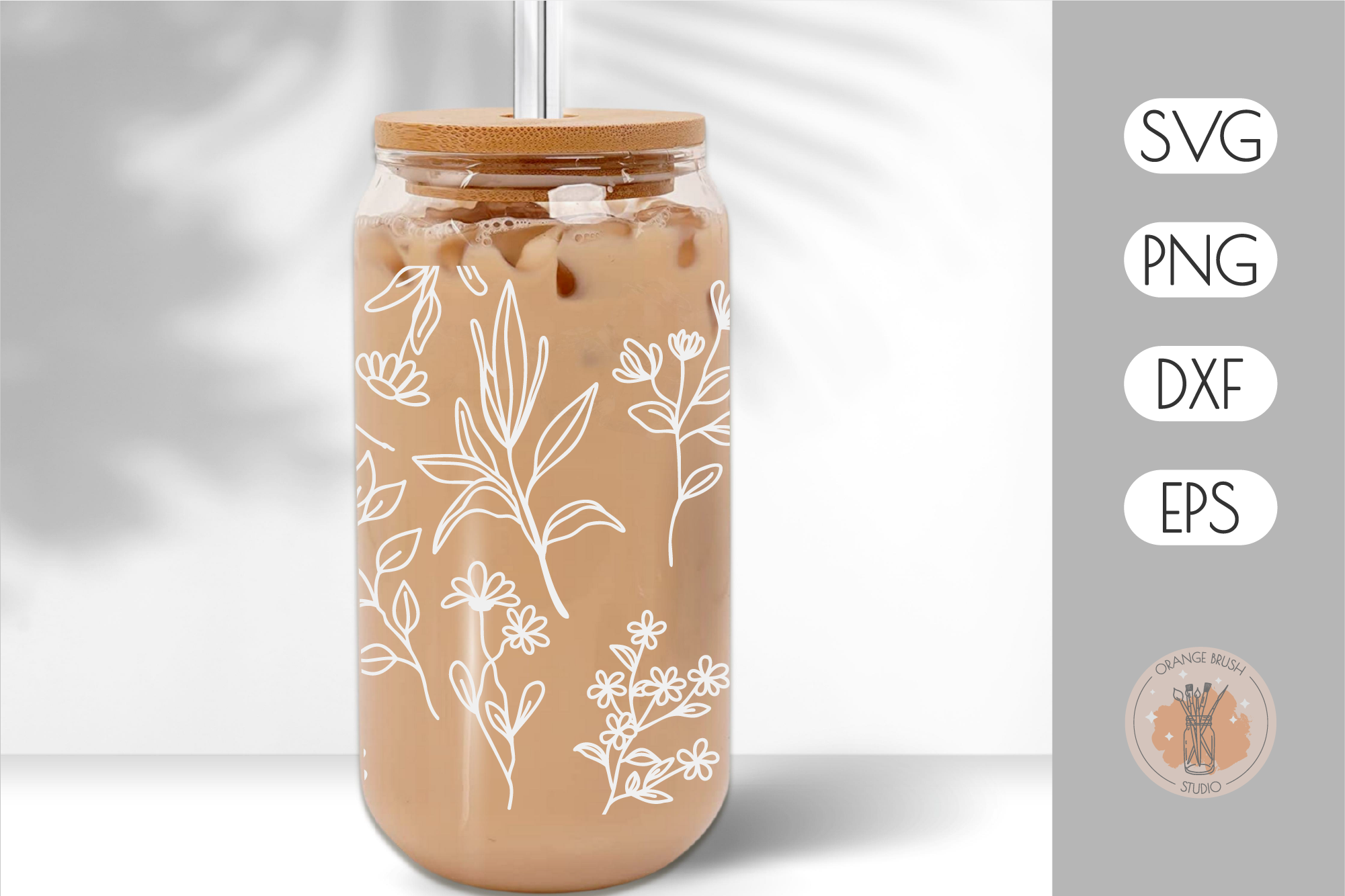 Layering Vinyl on a Libbey Glass Beer Can + Free Wrap Design 