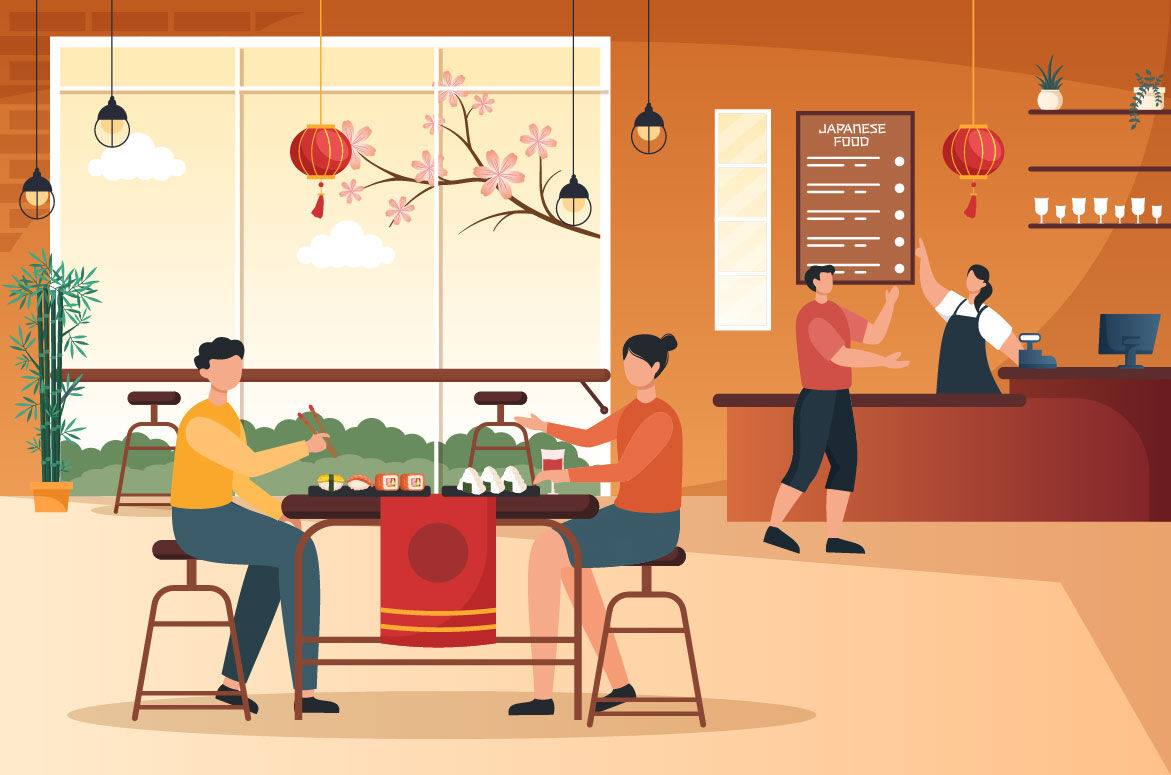 15 Japanese Food Illustration By denayunethj | TheHungryJPEG