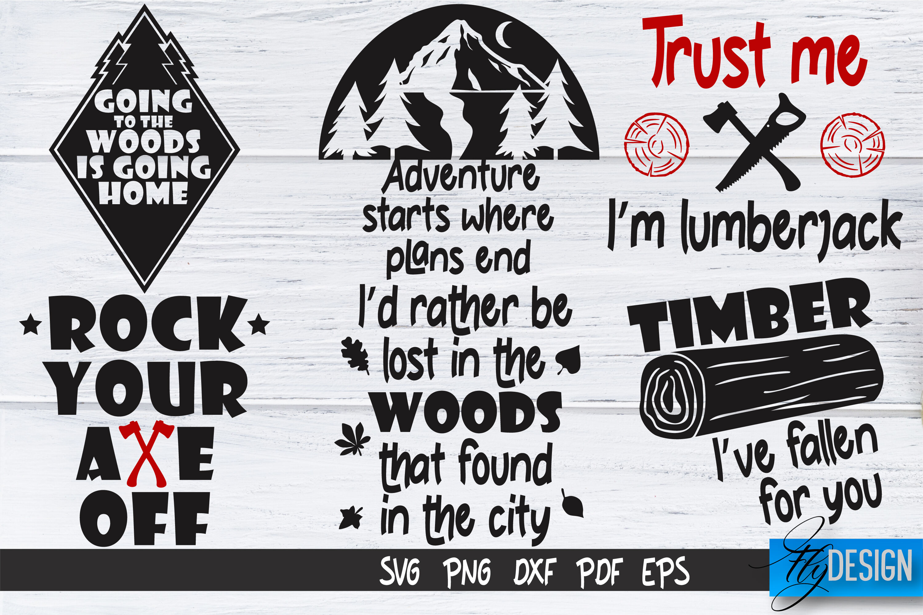 Lumberjack SVG Bundle | Funny Quotes Svg By Fly Design | TheHungryJPEG