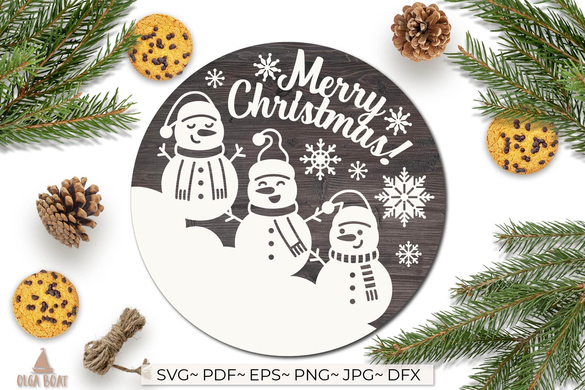 Christmas gift tag svg, Christmas tag template By Olga boat