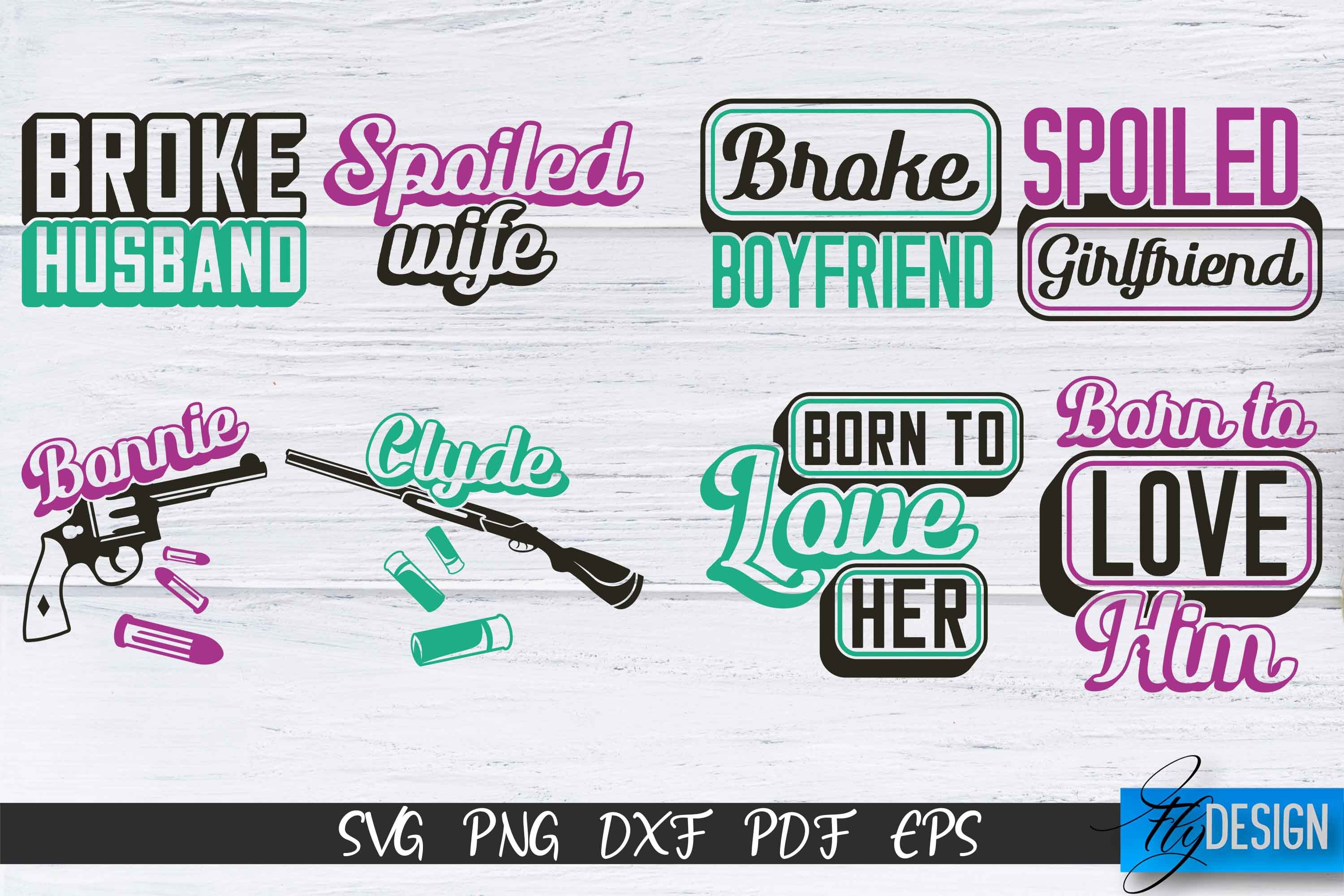 Couples Shirts SVG Bundle | Funny Quotes SVG  By Fly Design |  TheHungryJPEG