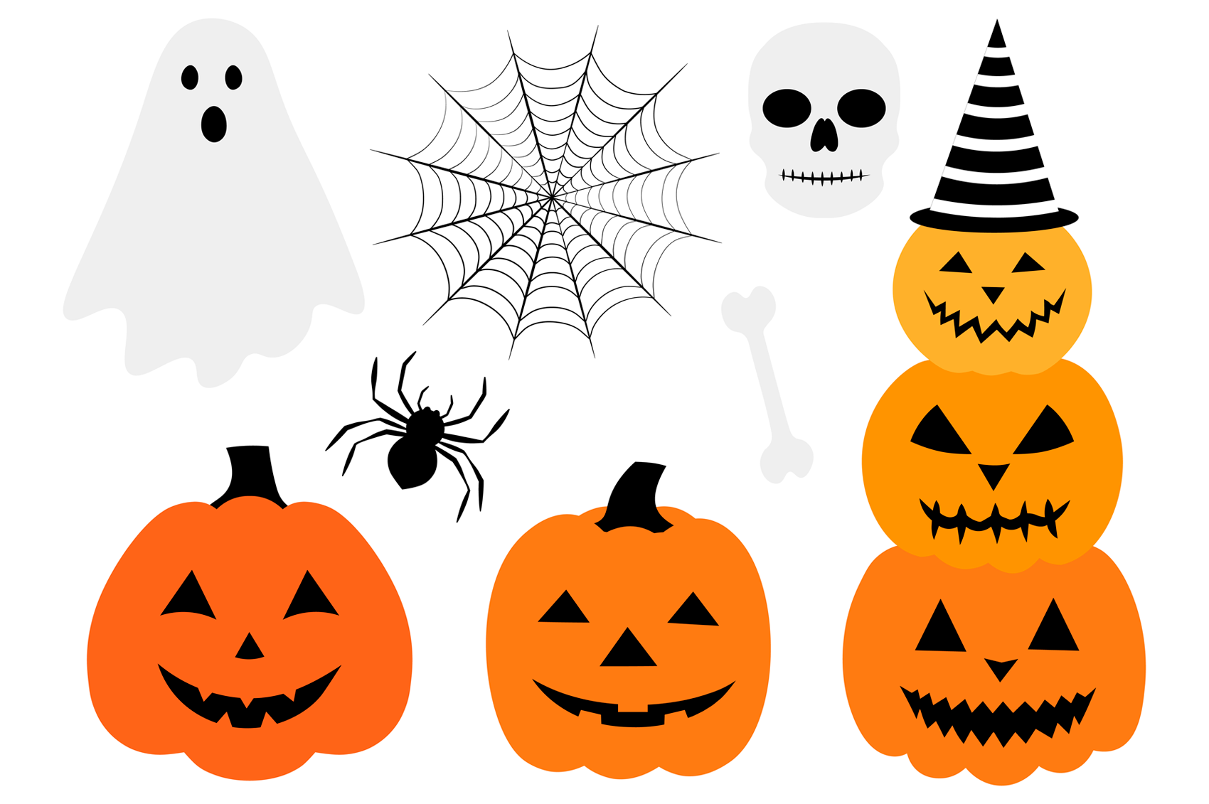 Halloween Clipart. Cute Halloween SVG Graphic by shishkovaiv