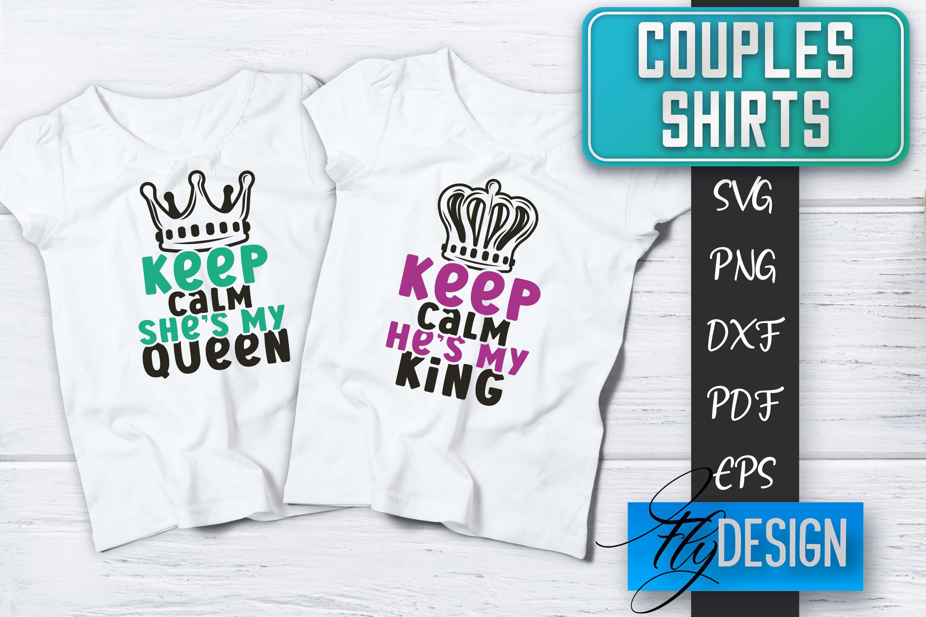 Couples Shirts SVG | Funny Quotes By Fly Design | TheHungryJPEG