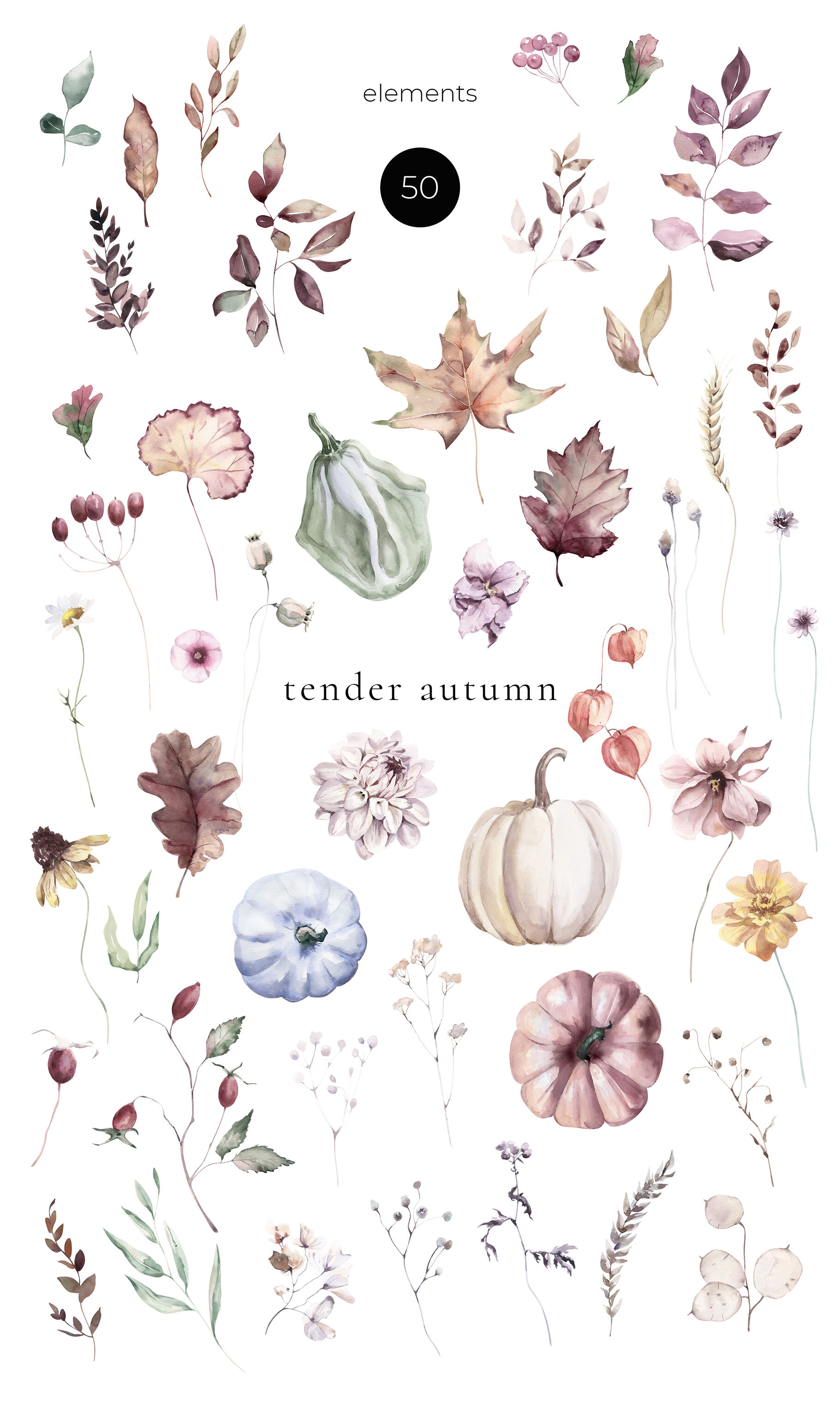 Autumn Watercolor Set