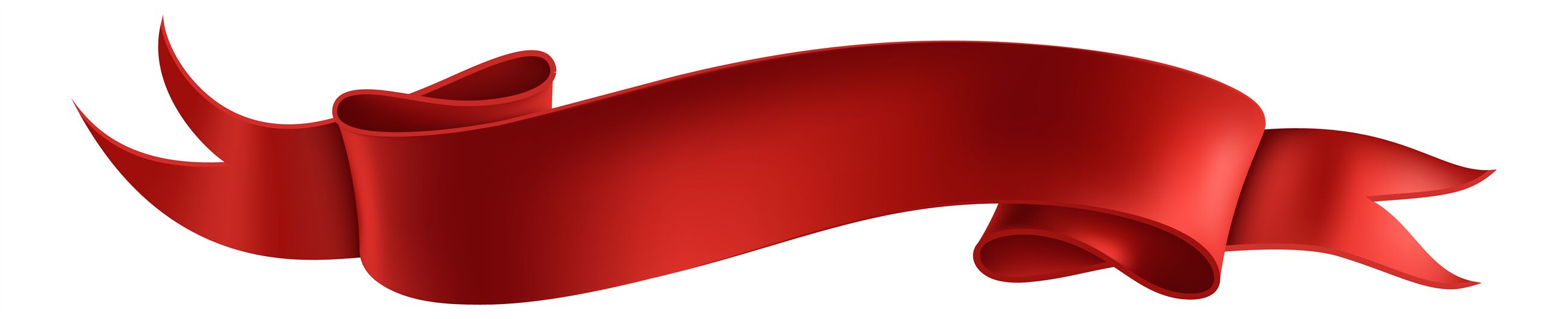 Realistic red ribbon. 3D heraldic symbol, curved corners, empty paper ...