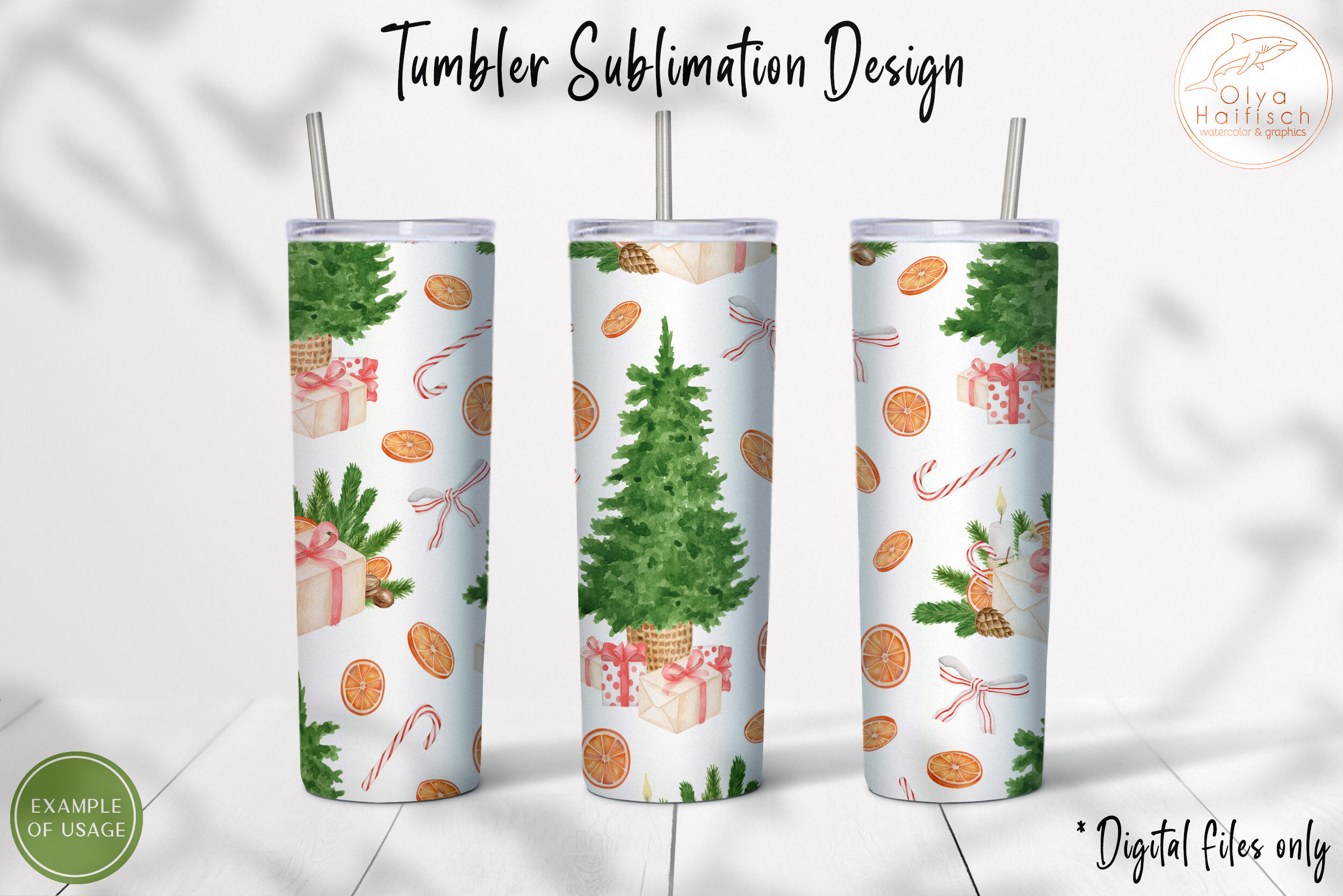 Watercolour Frog Tumbler Wrap PNG