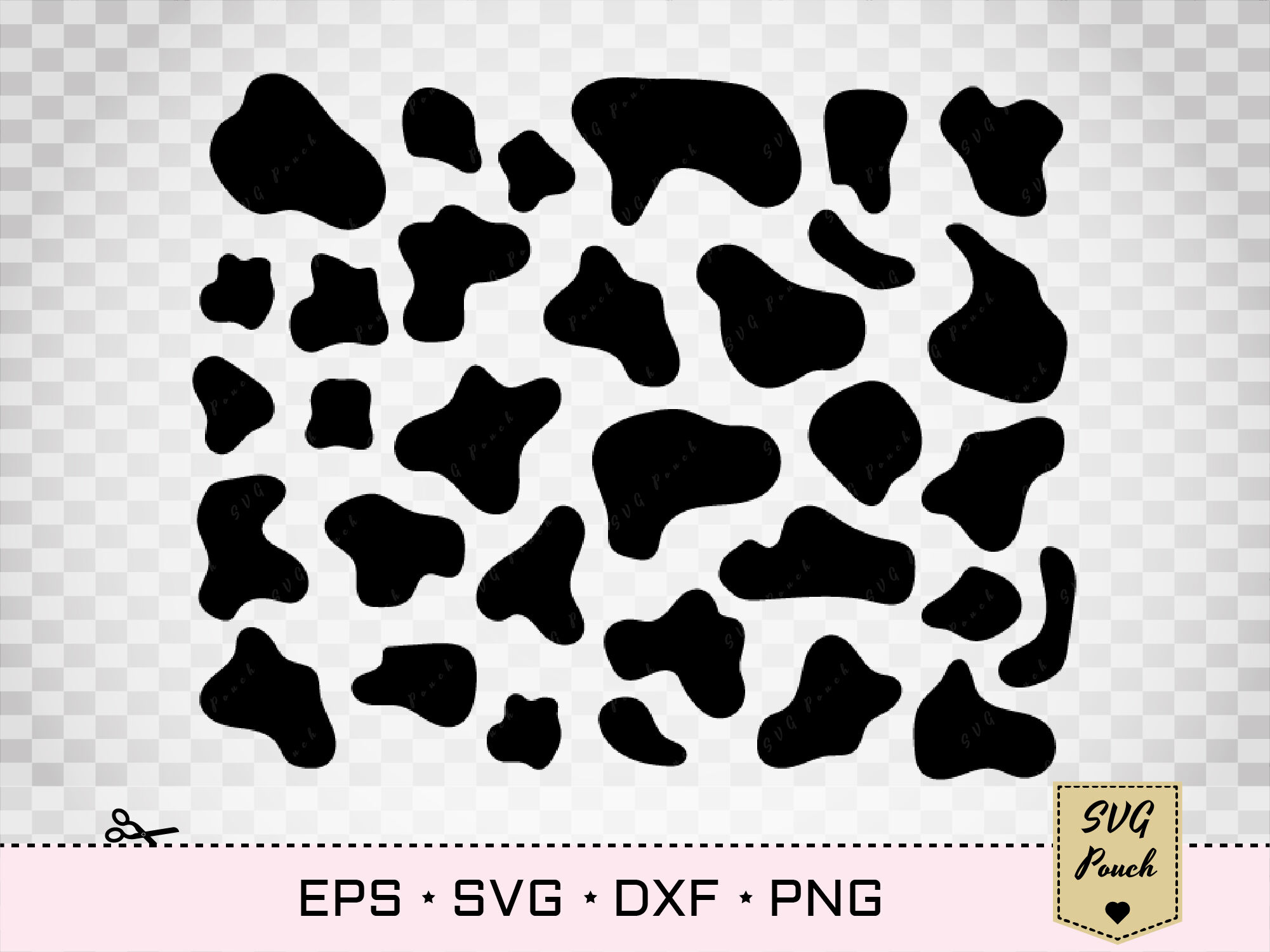 Cow Print Svg - Cow svg - Spot pattern By SVGPouch