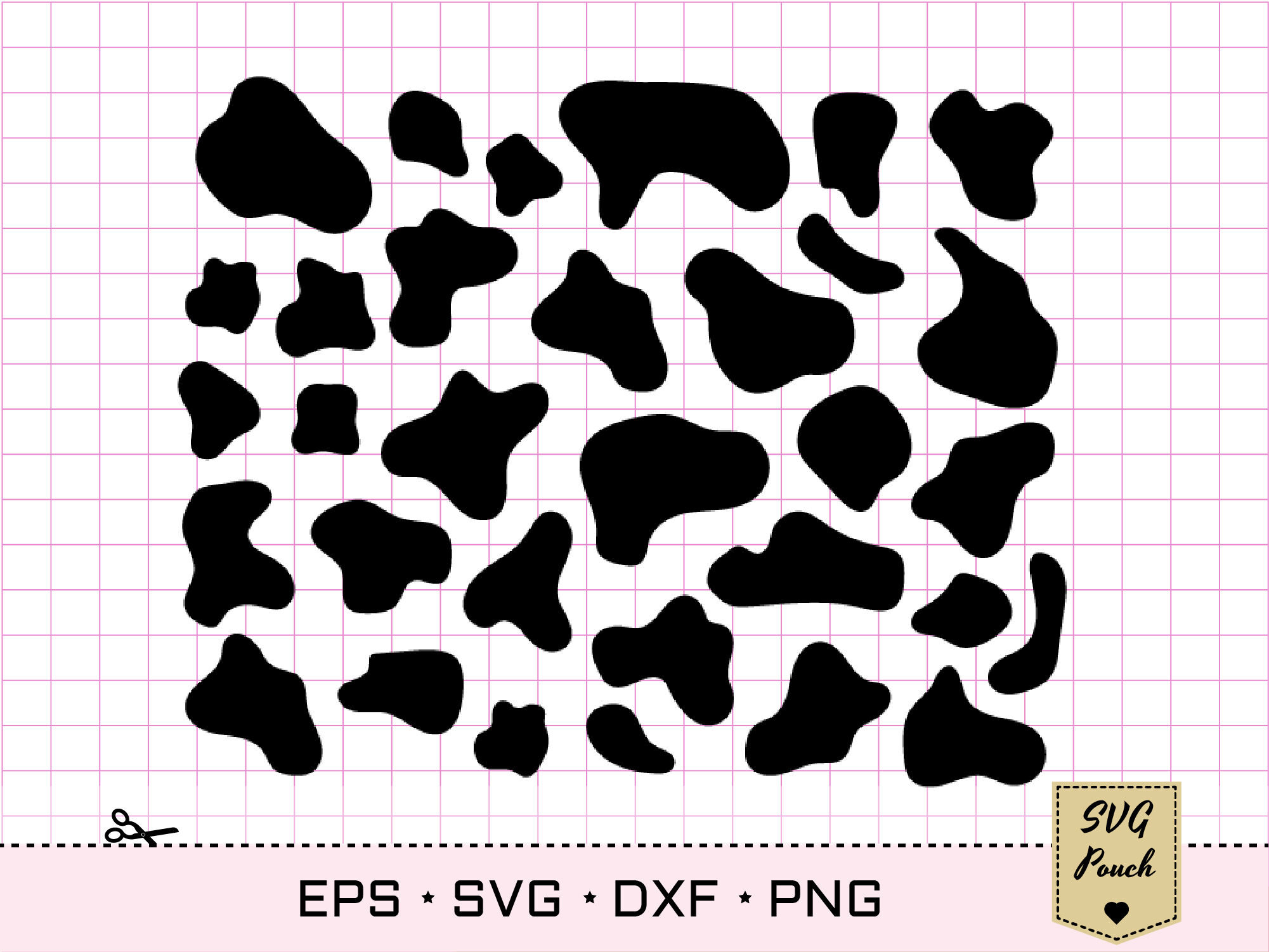Cow Print Svg - Cow svg - Spot pattern By SVGPouch