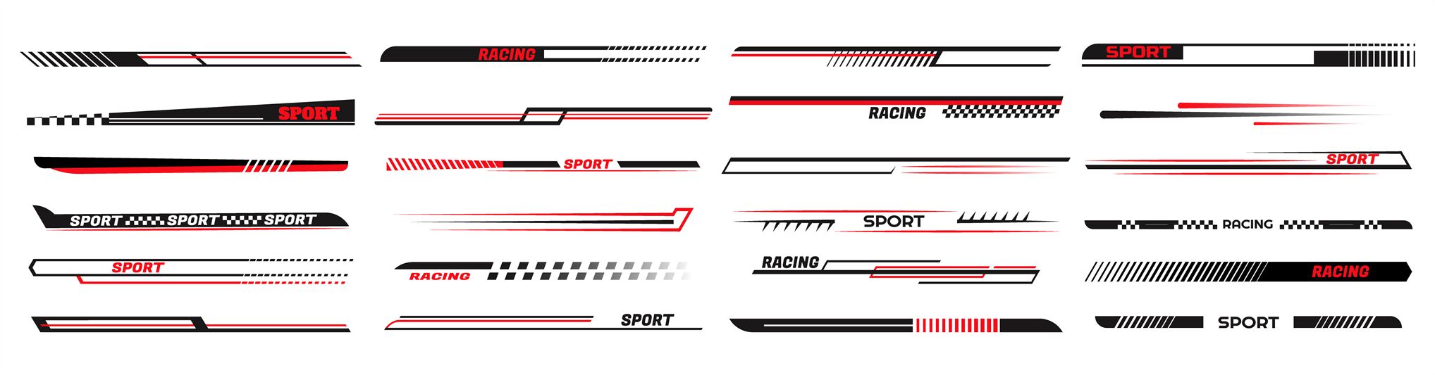 Premium Vector  Sport car decal stripes car tuning stickers speed