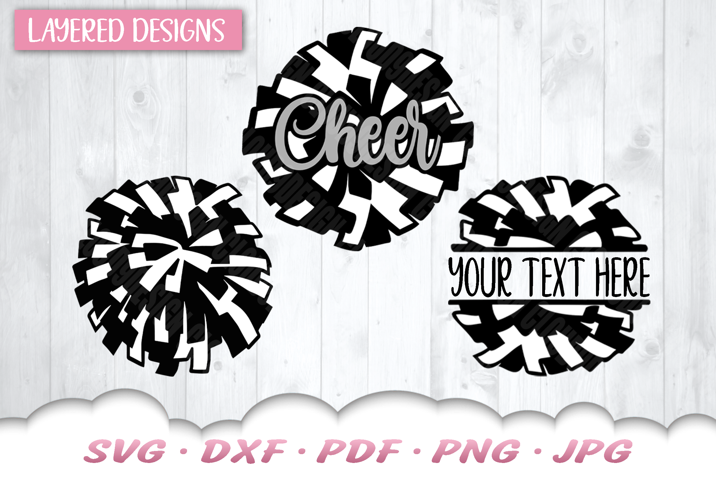 CUSTOM POM Red, Black, Silver and White Pom Pom Digital Clip Art Cheer Pom  Instant Download Png Jpg -  Israel