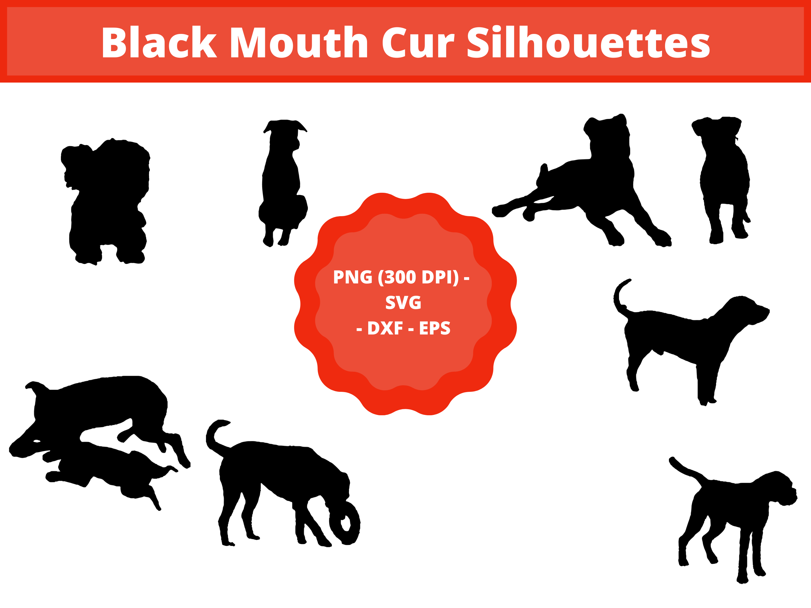 Black Mouth Cur Cut Files, Dog svg, Dog Silhouette By Brilliant Digital