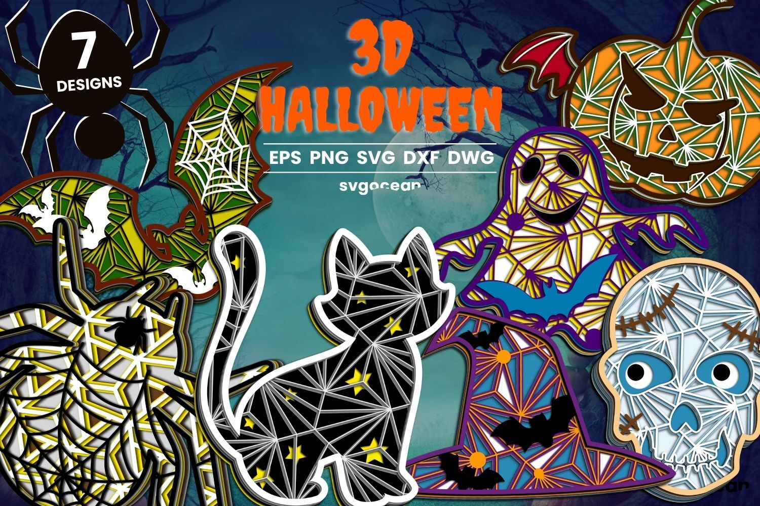 Halloween 3D Svg Bundle By SvgOcean | TheHungryJPEG