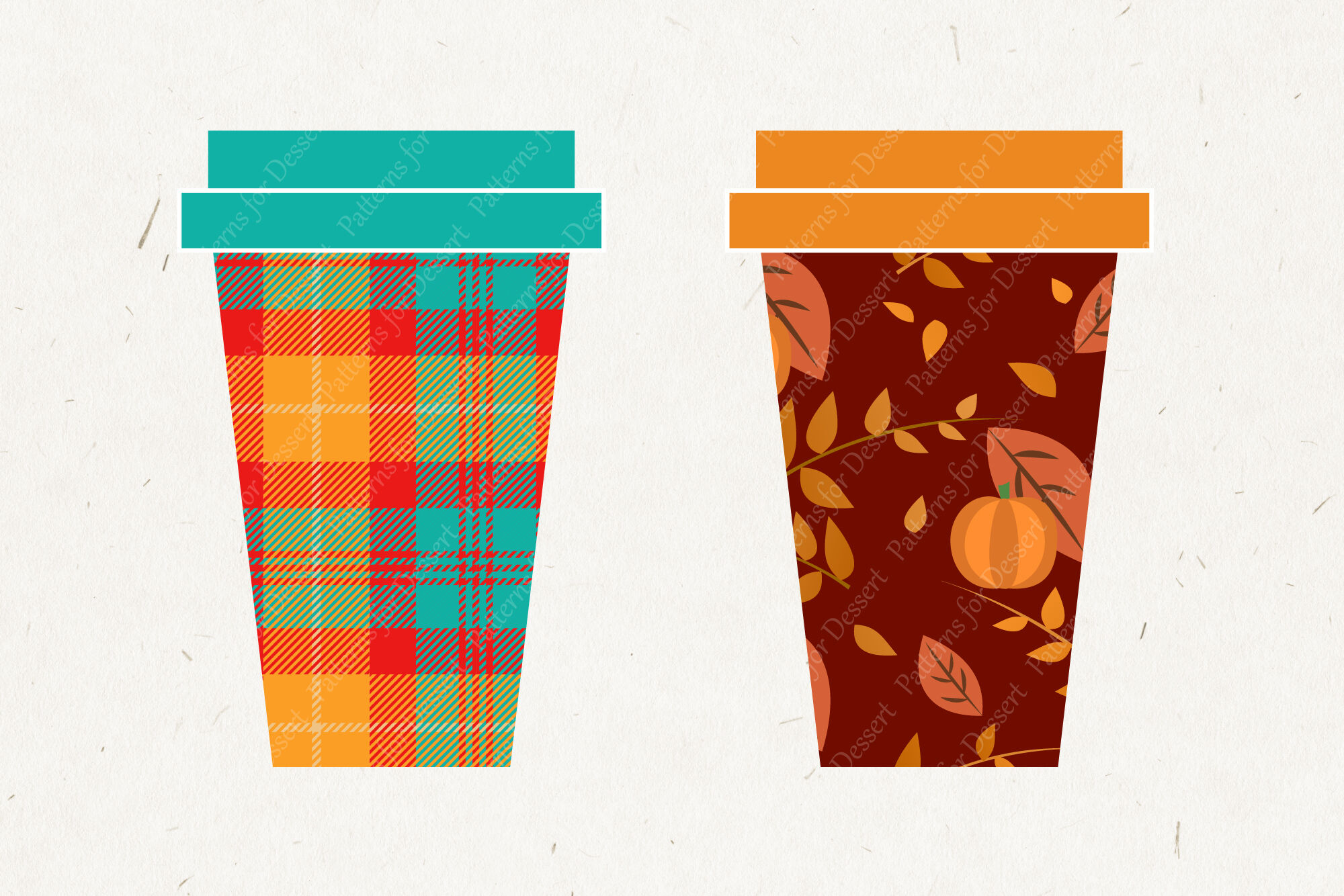 Fall Coffee Cup Clip Art By Patterns for Dessert