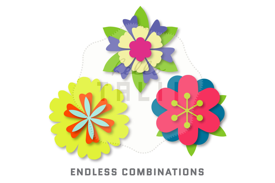 6 PETAL FLOWERS SVG CUT FILES By Hello Talii | TheHungryJPEG.com