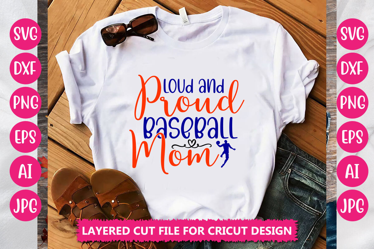 Baseball Mom Svg Png Ai Eps Dxf Baseball Cricut Cut Files 