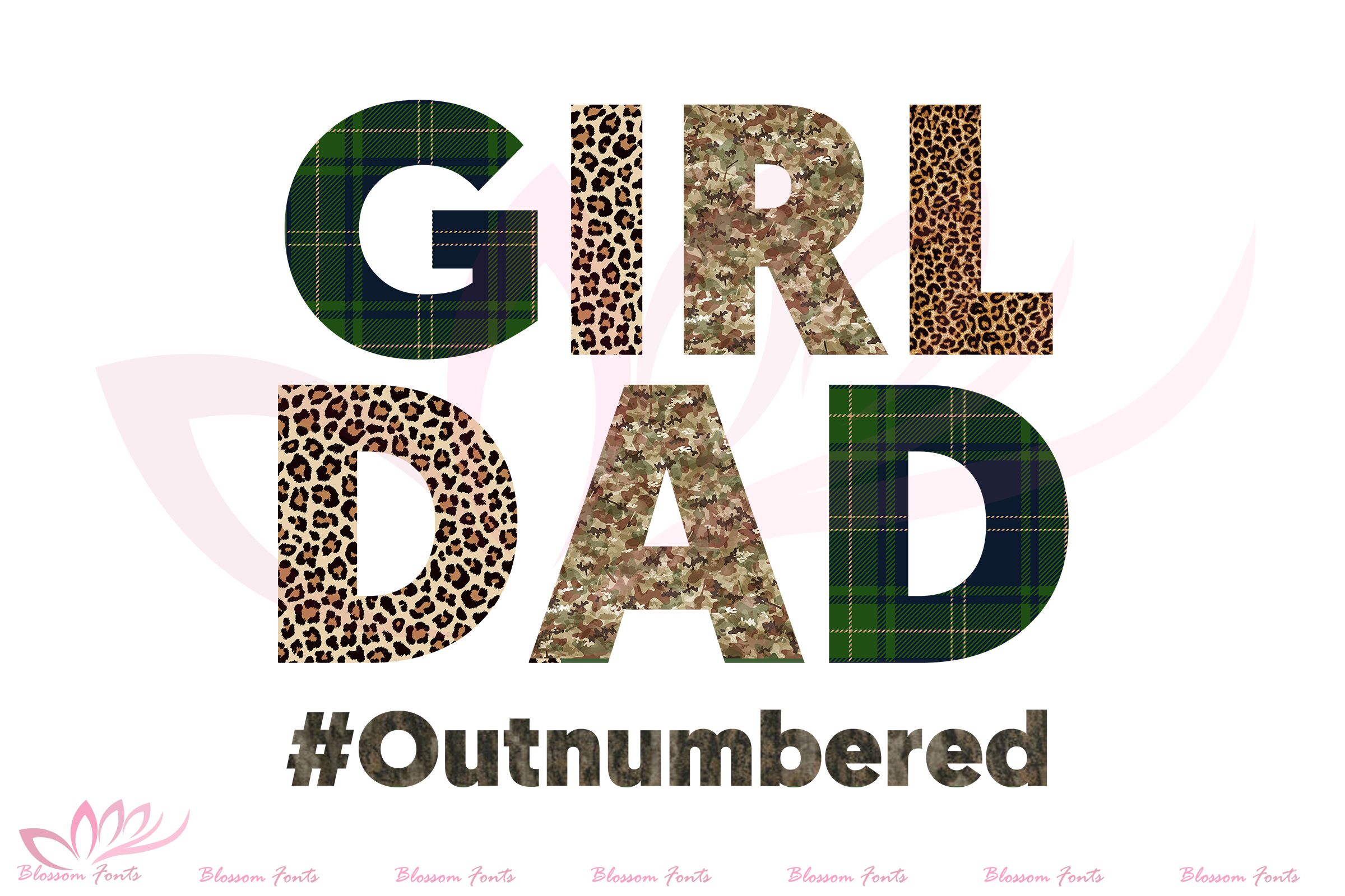 Buy Father's Day Shirt Gift Svg Outnumbered Dad of Girls SVG Online in  India 