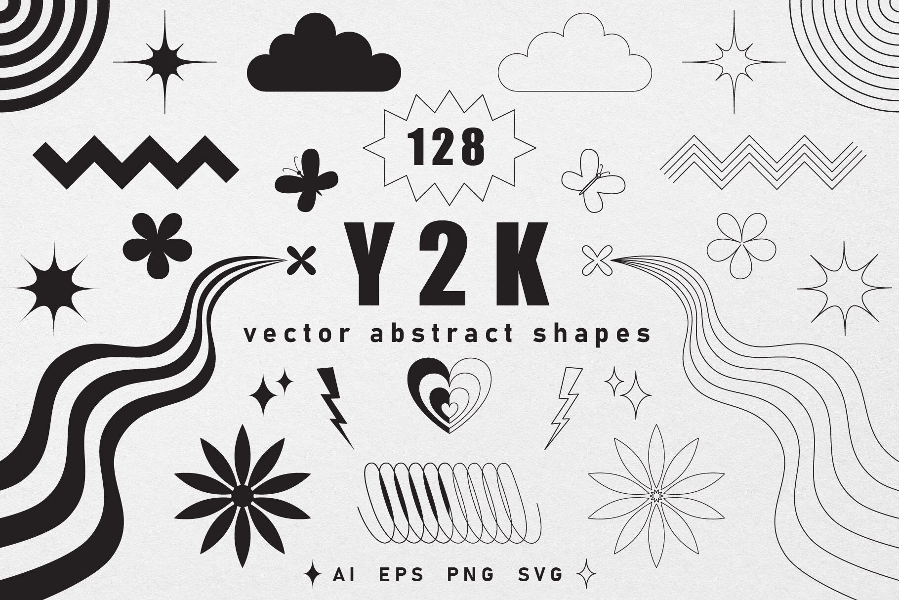 Premium Vector  Y2k trendy icons social media highlights covers