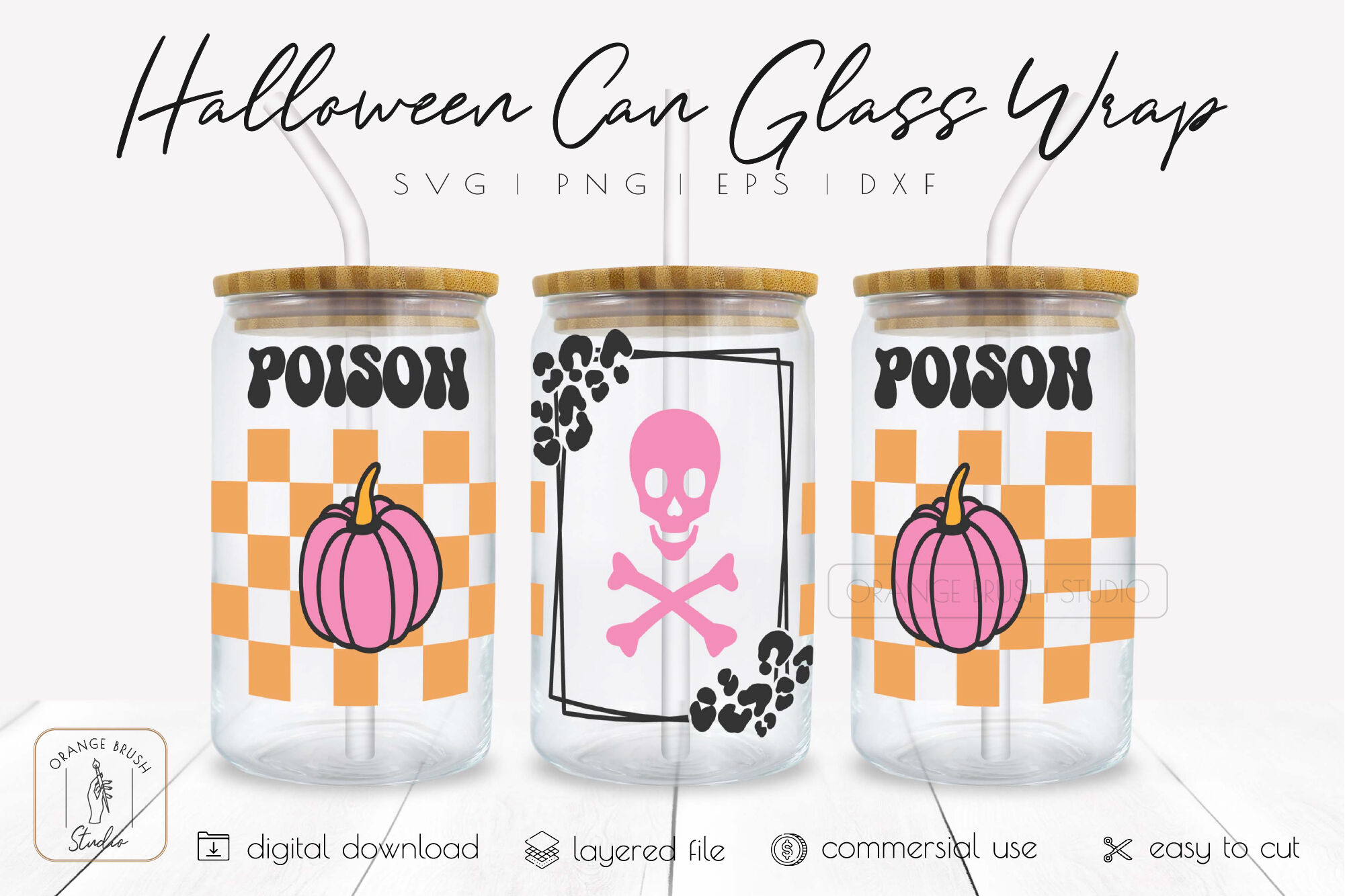 16 Ounce Pick Your Poison Glass Cup Halloween Gift Spooky 