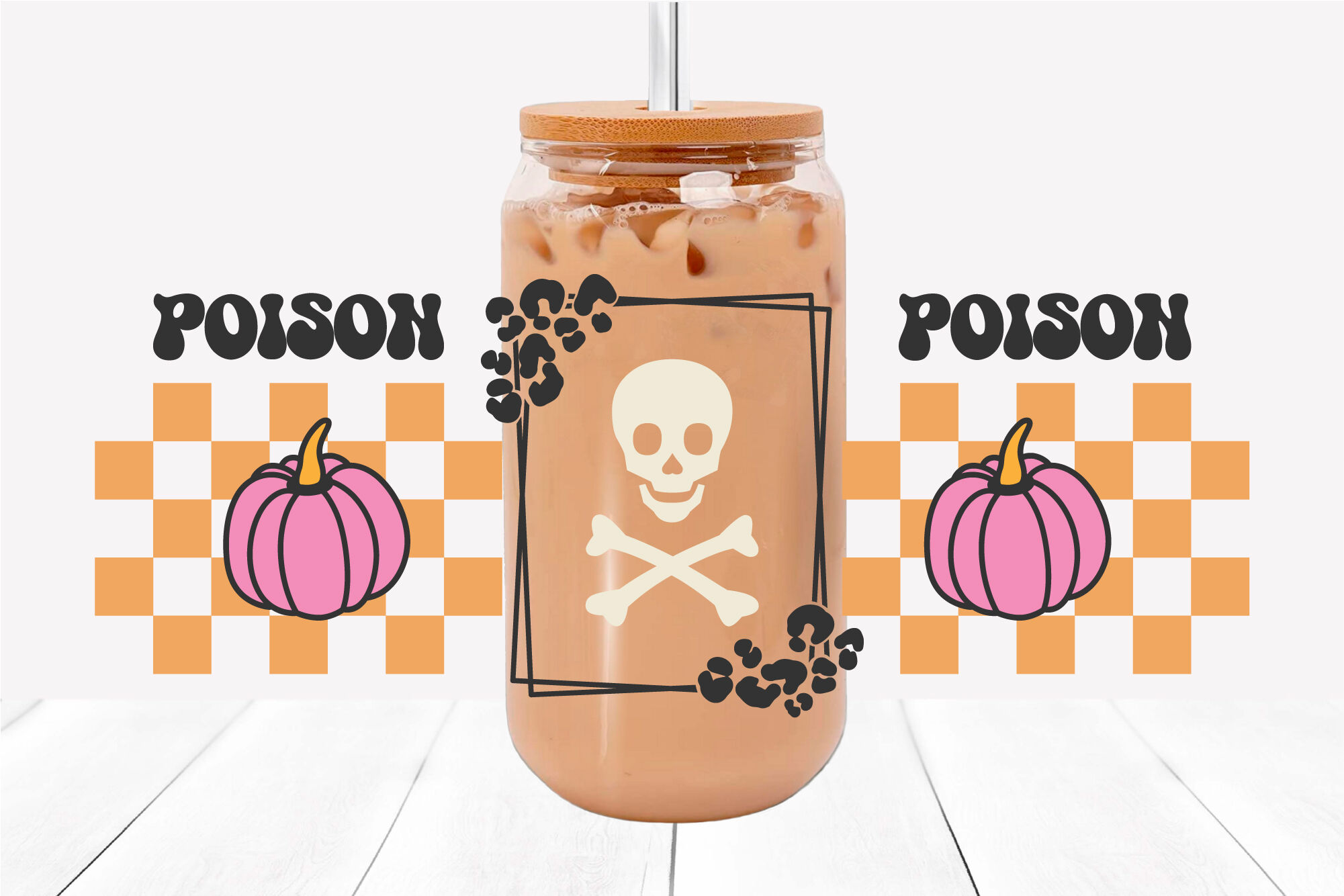 16 Ounce Pick Your Poison Glass Cup Halloween Gift Spooky 