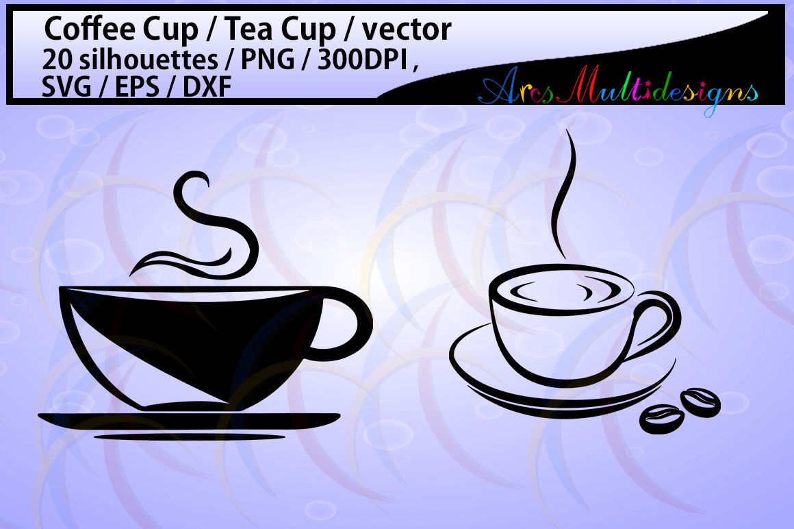 Coffee Cup Silhouette Svg Coffee Svg Vector Mugs By Arcsmultidesignsshop Thehungryjpeg Com