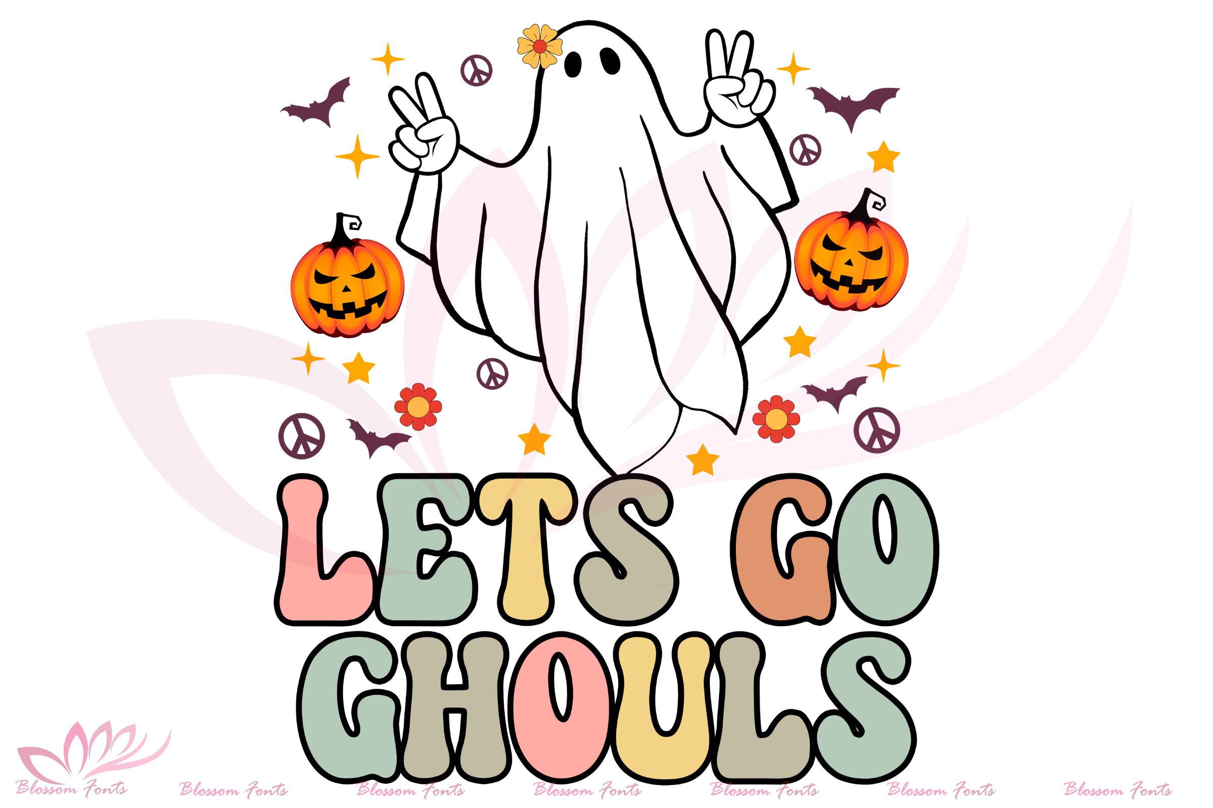 Lets Go Ghoul Halloween PNG Sublimation Graphic by thSVGpage · Creative  Fabrica