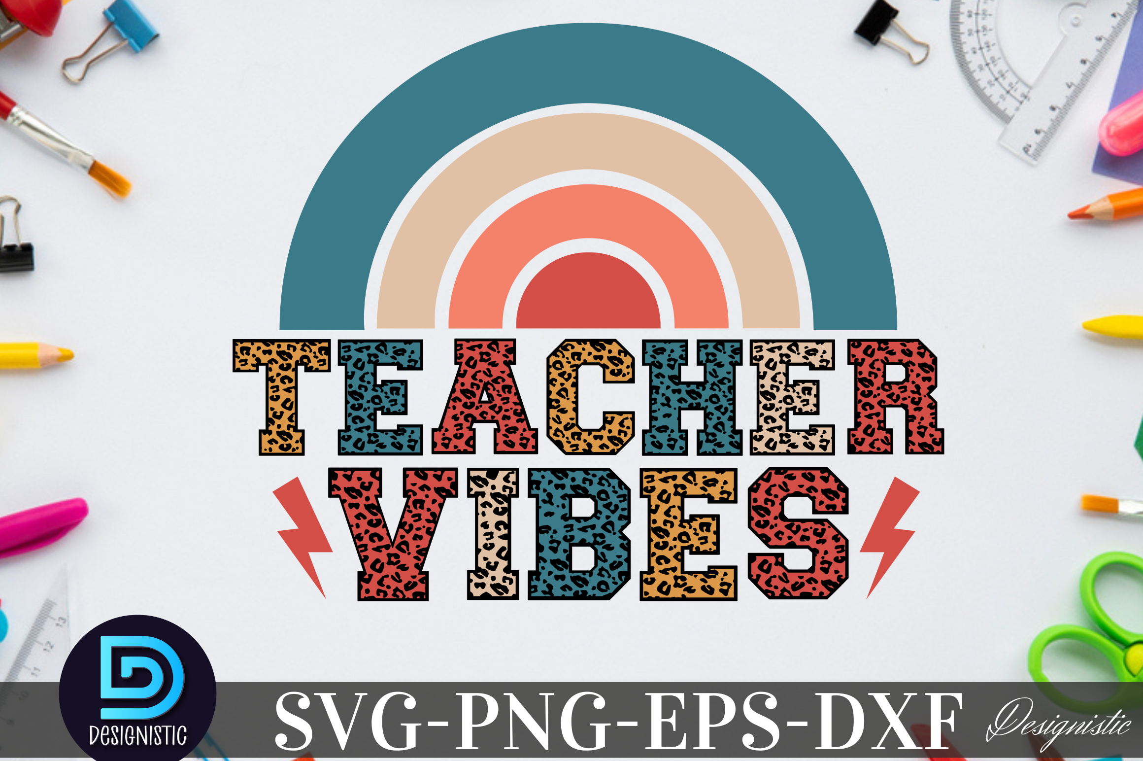 Teacher Vibes, Teacher Vibes SVG By DESIGNS DARK | TheHungryJPEG