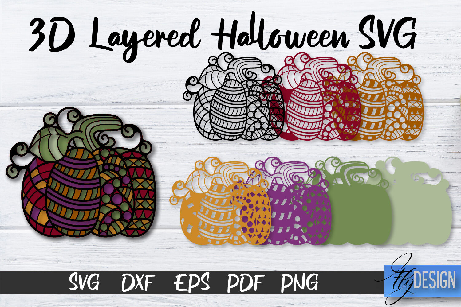 3D Layered Halloween SVG | Halloween Design SVG | 3D Layered Design By